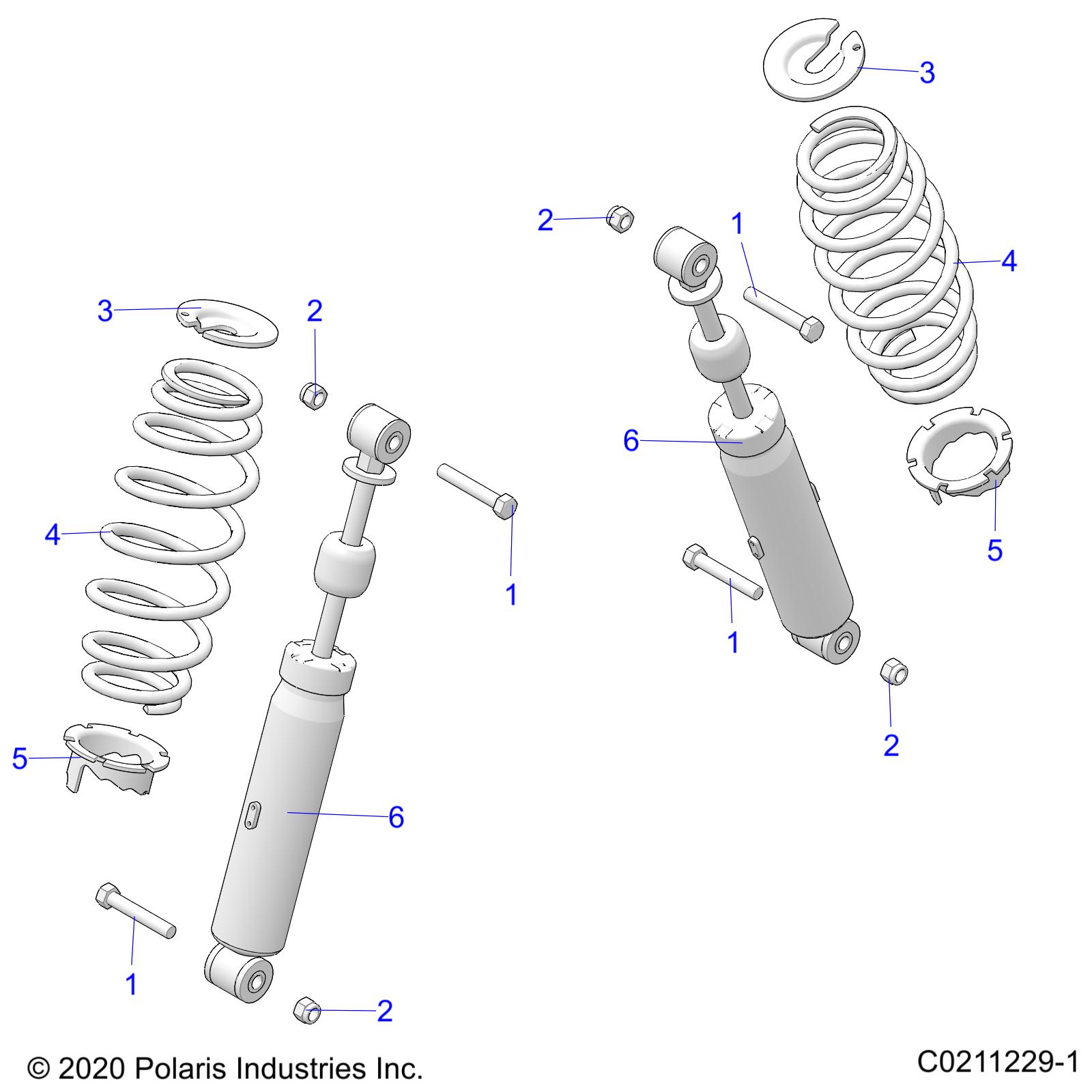 Foto diagrama Polaris que contem a peça 7043100