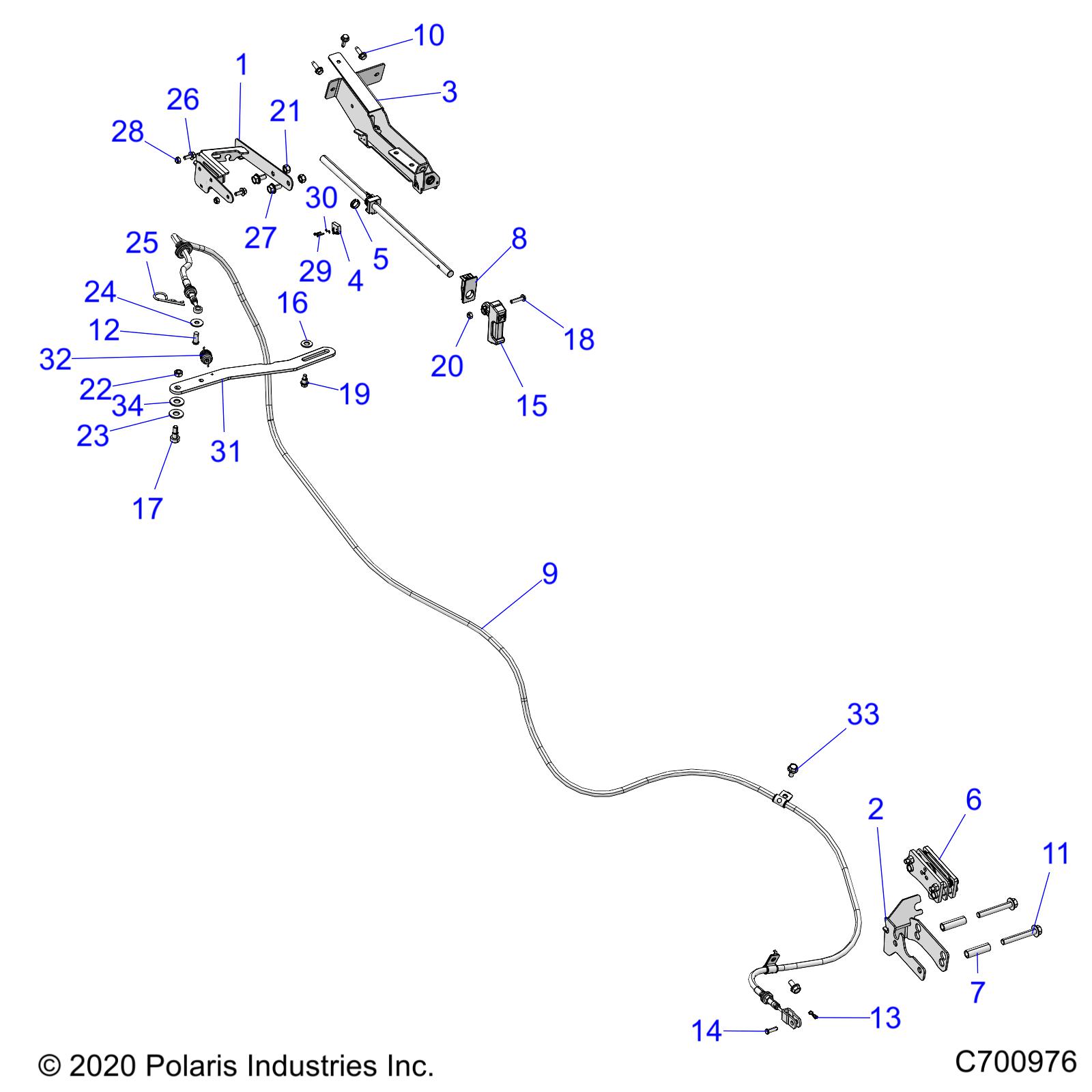 Foto diagrama Polaris que contem a peça 7082533