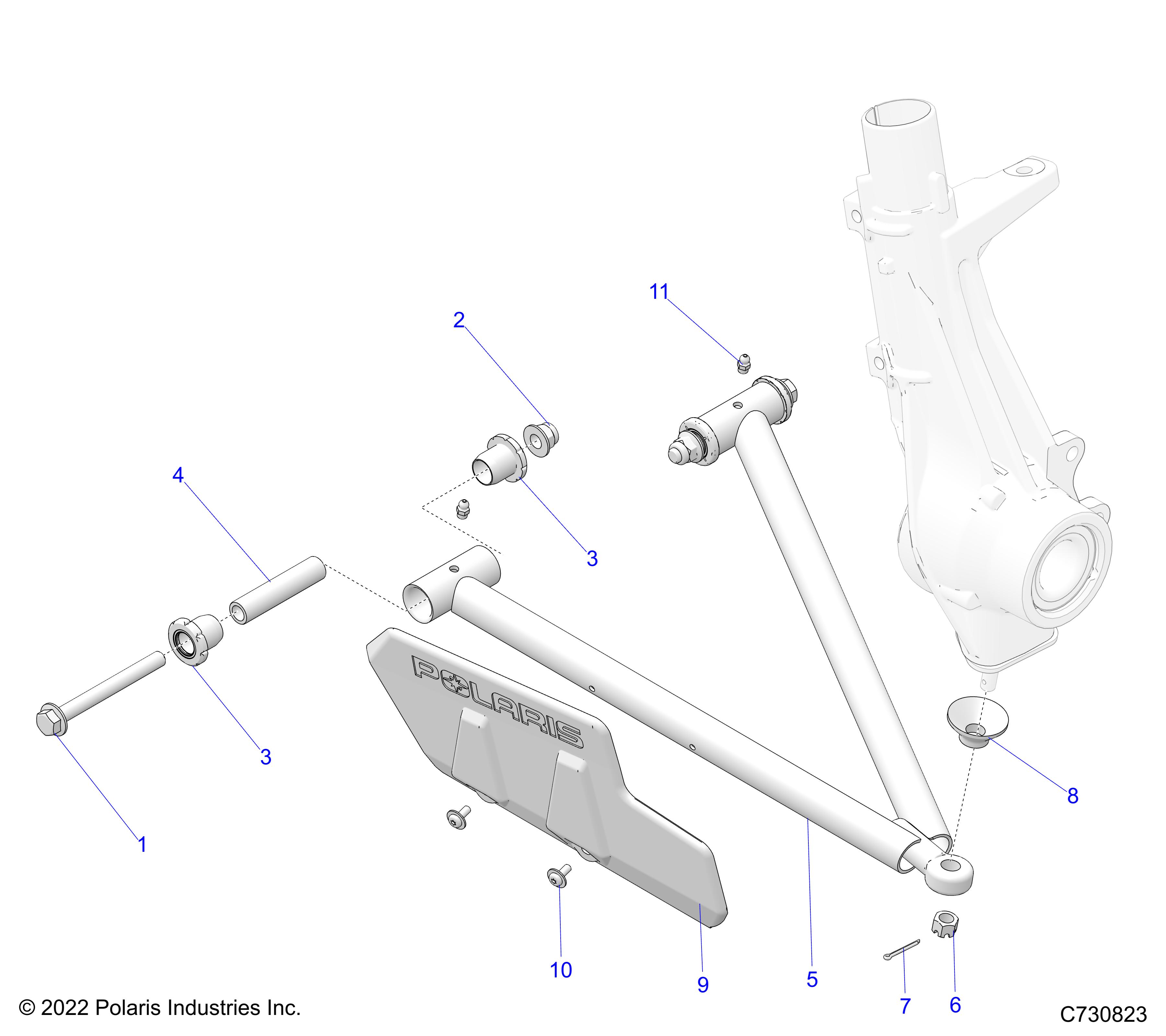 Part Number : 1544053-458 A-FRAME WELD  RIGHT  MATTE BLA