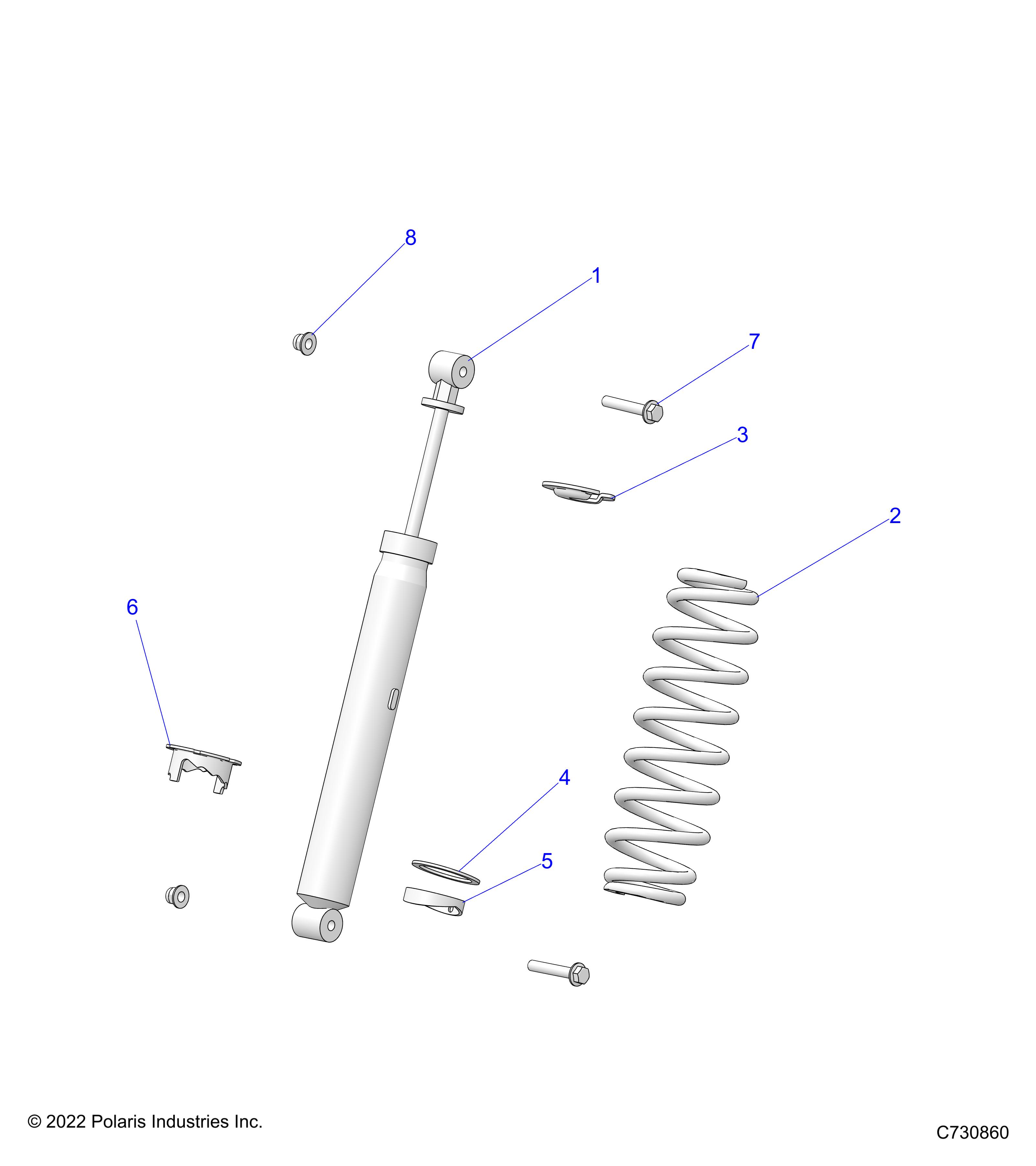 Part Number : 7045556-458 SPRING FRONT 3 SEAT BLK