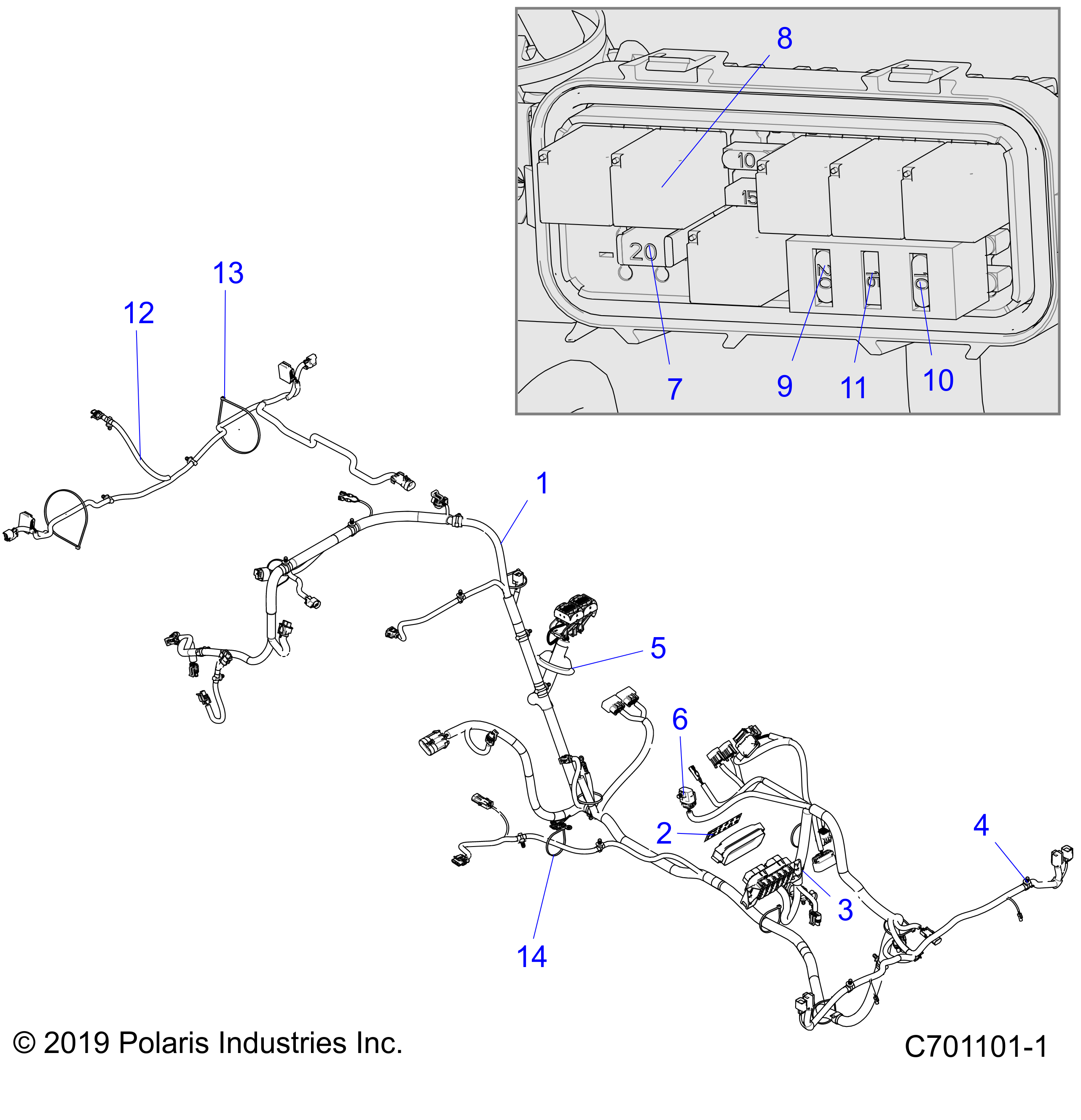 Part Number : 2411730 BOX HARNESS