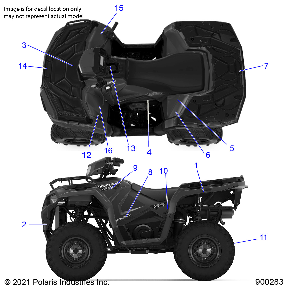 Foto diagrama Polaris que contem a peça 7174201