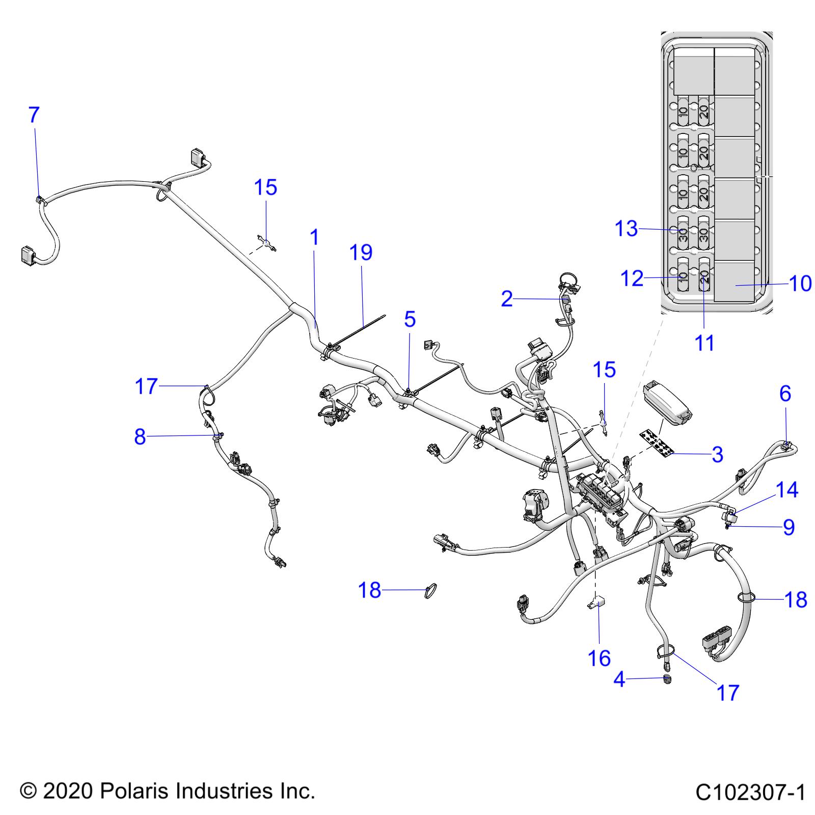 Part Number : 2414893 MAIN HARNESS  SPORTSMAN 570 TO