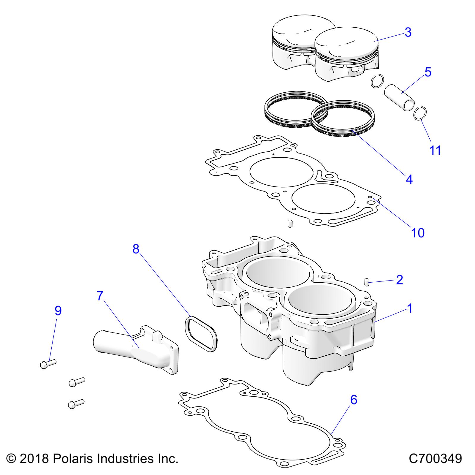 Foto diagrama Polaris que contem a peça 3023800