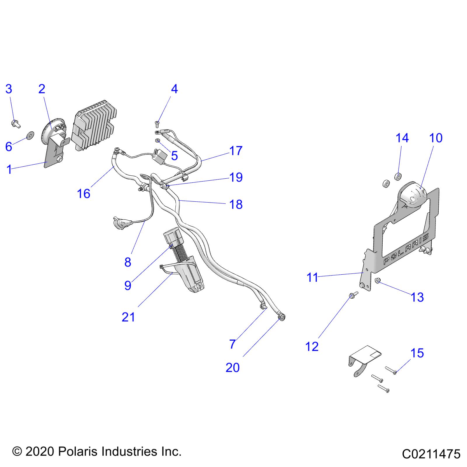 Foto diagrama Polaris que contem a peça 7519005