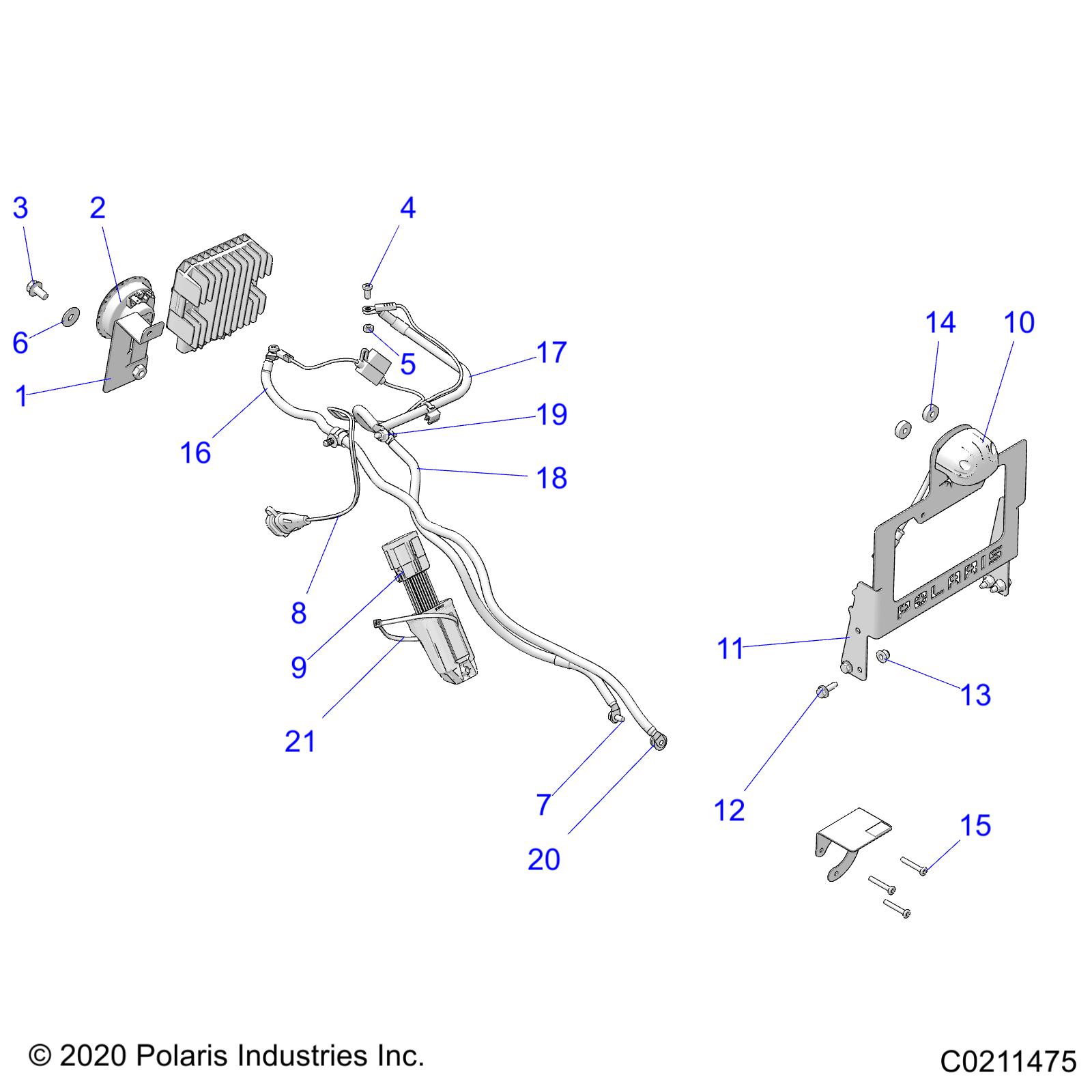 Part Number : 5270287-458 BRKT-RR LIC.PLATE SCRM M.BLK