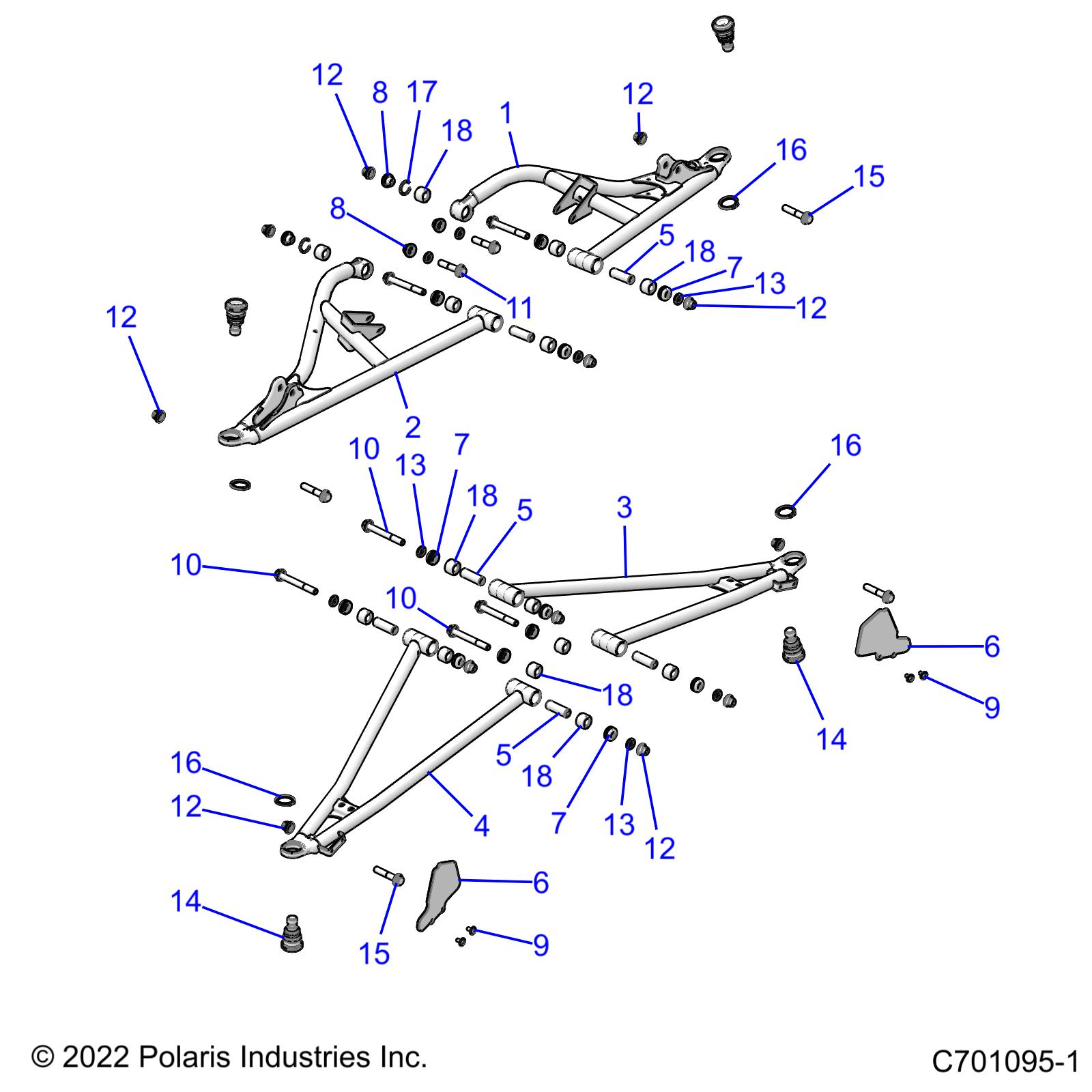 Part Number : 1025144-293 WELD-CTRL ARM UPR FR RH 64 RED