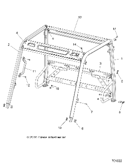 Part Number : 1022535-458 CAB FRAME WELD  RIGHT  MATTE B