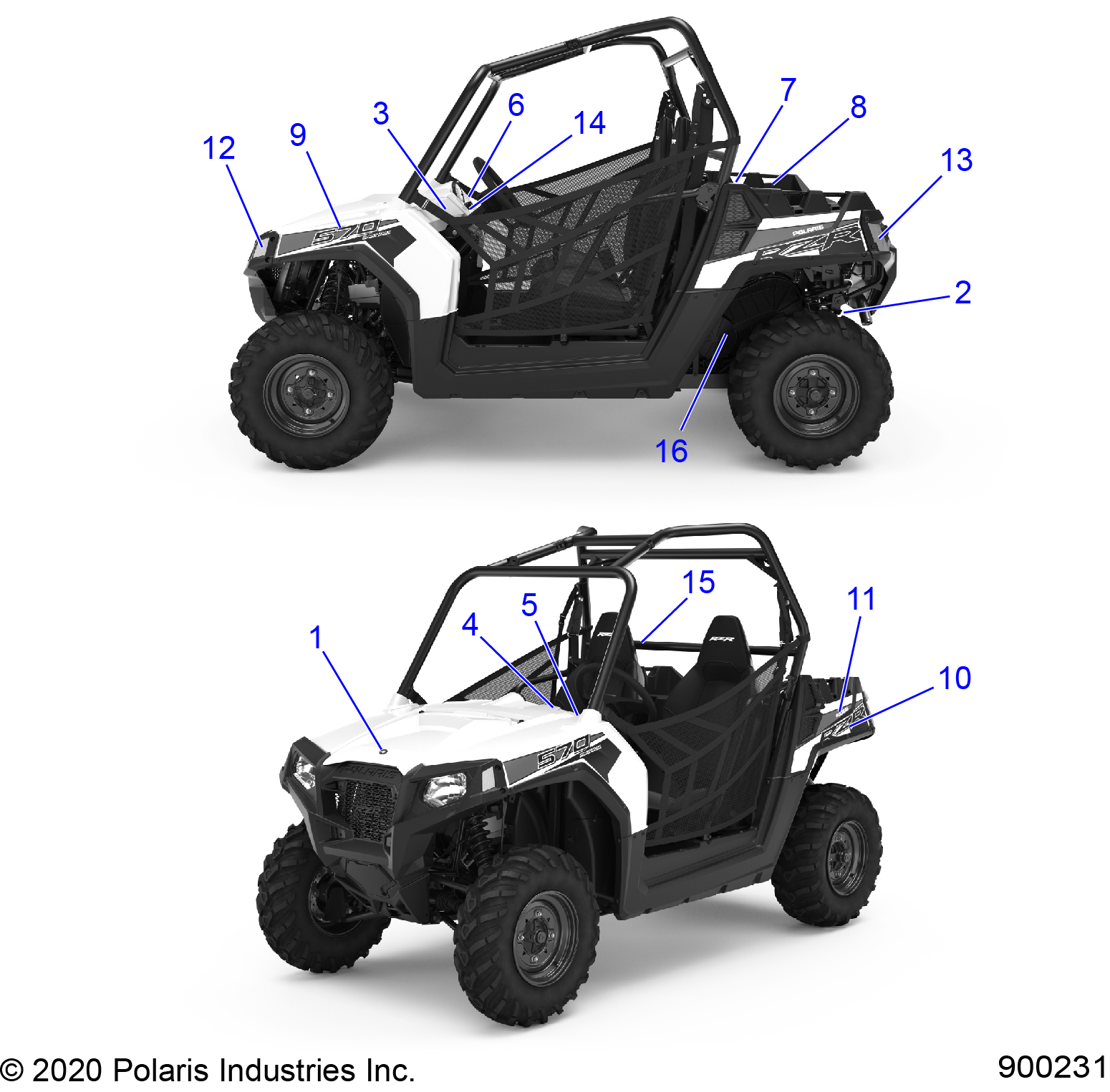 Foto diagrama Polaris que contem a peça 7174843