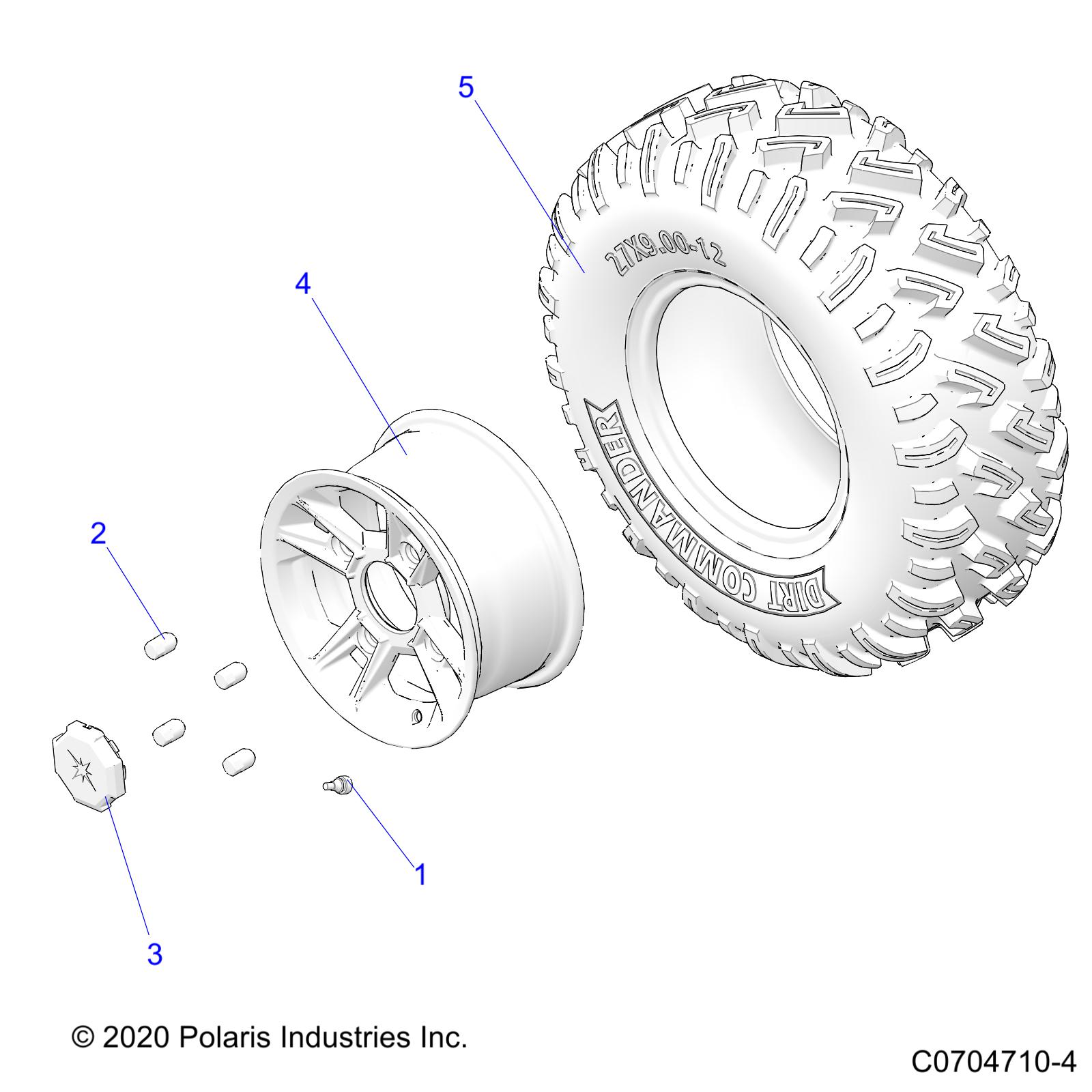 Part Number : 5415106 TIRE  FRONT  27 X 9-12