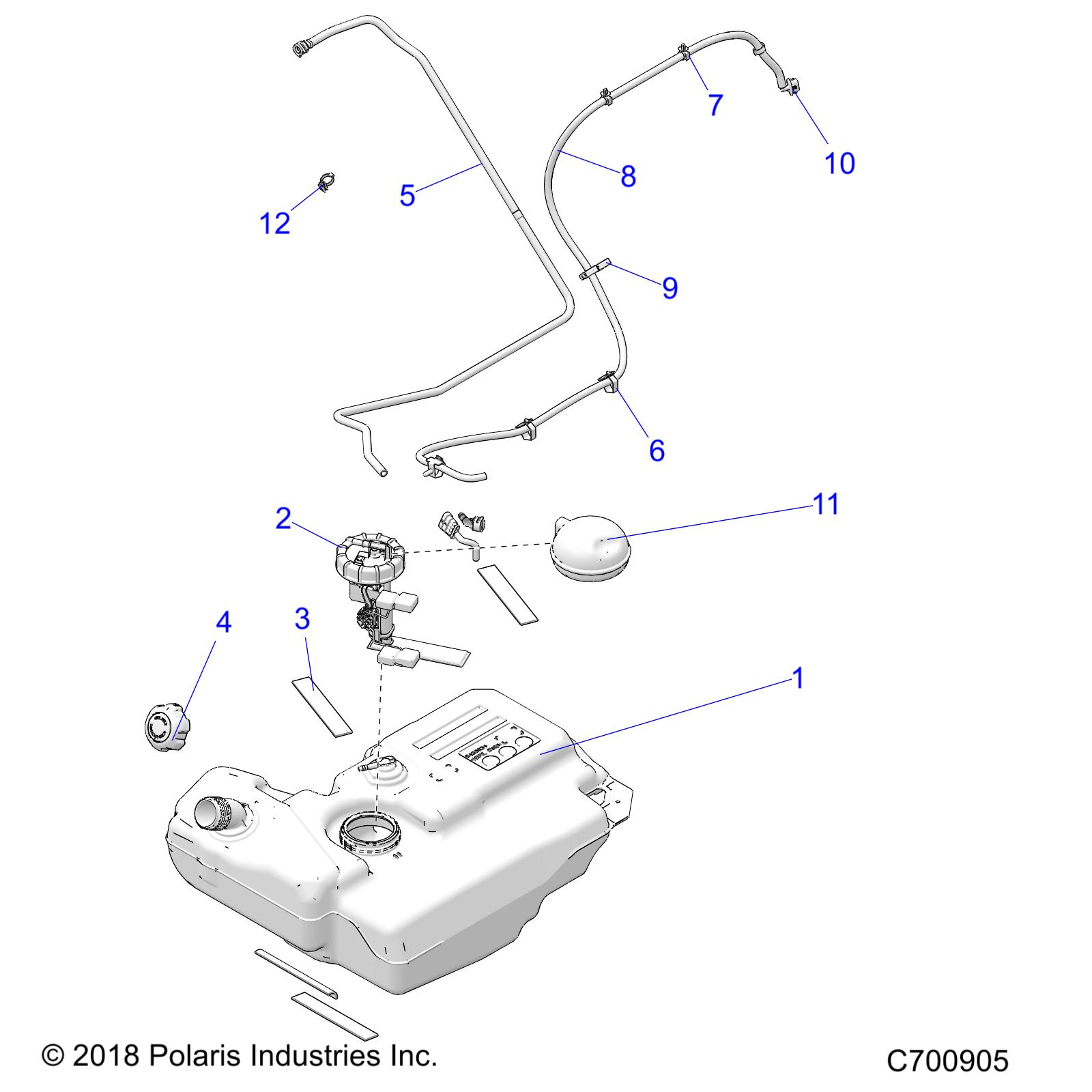 Foto diagrama Polaris que contem a peça 2522056
