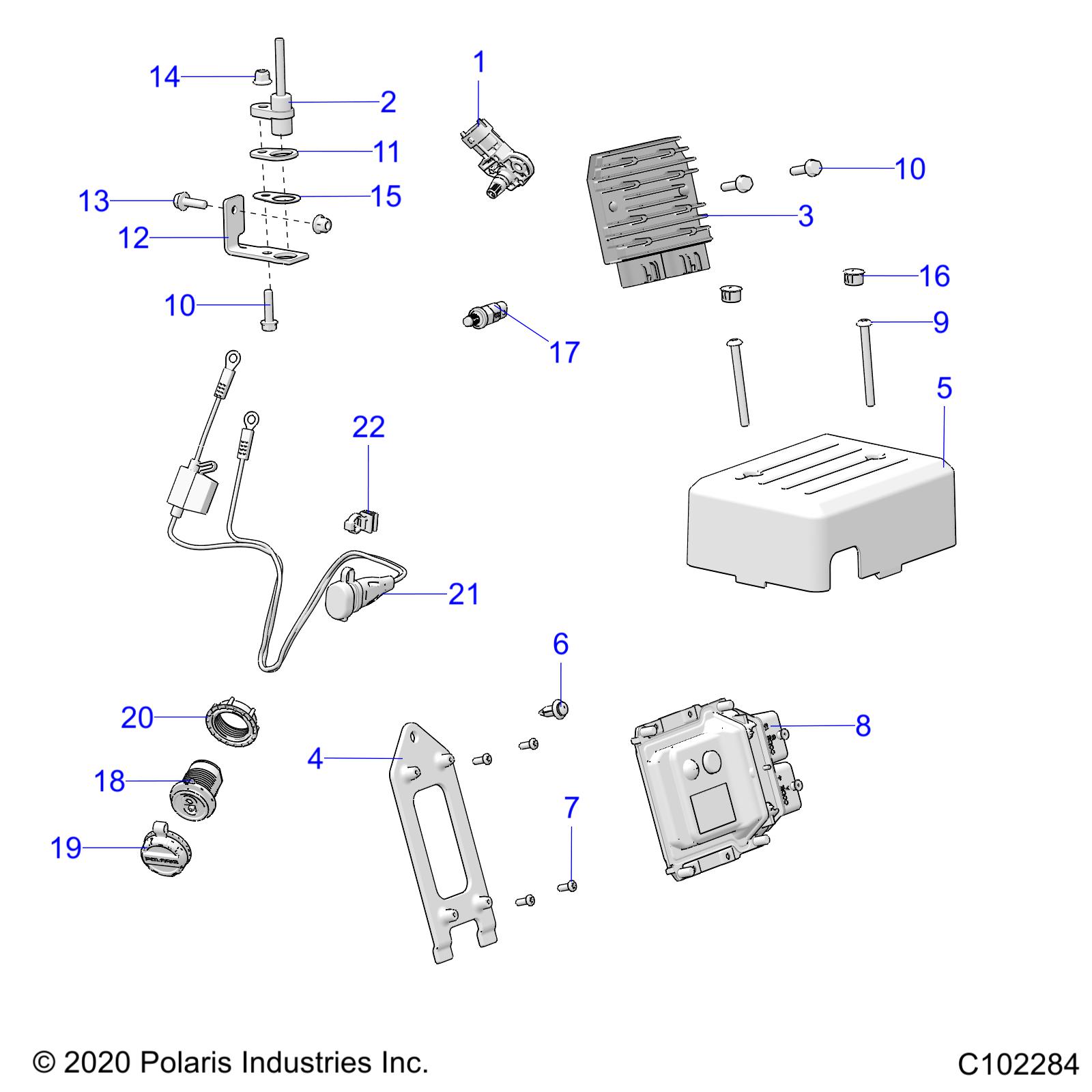 Foto diagrama Polaris que contem a peça 2415060