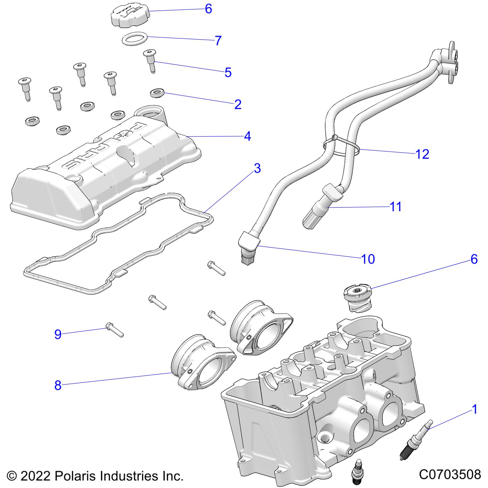 Foto diagrama Polaris que contem a peça 4018016