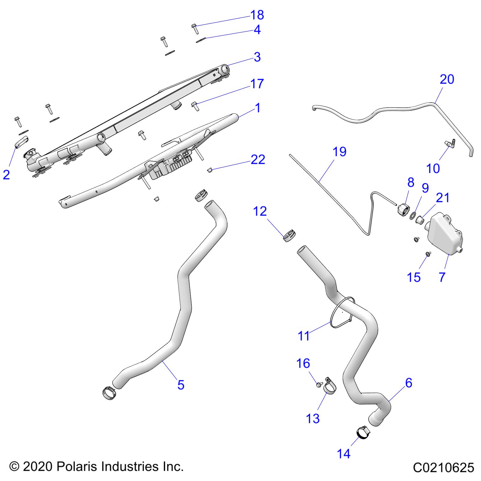 Foto diagrama Polaris que contem a peça 8450003-1525