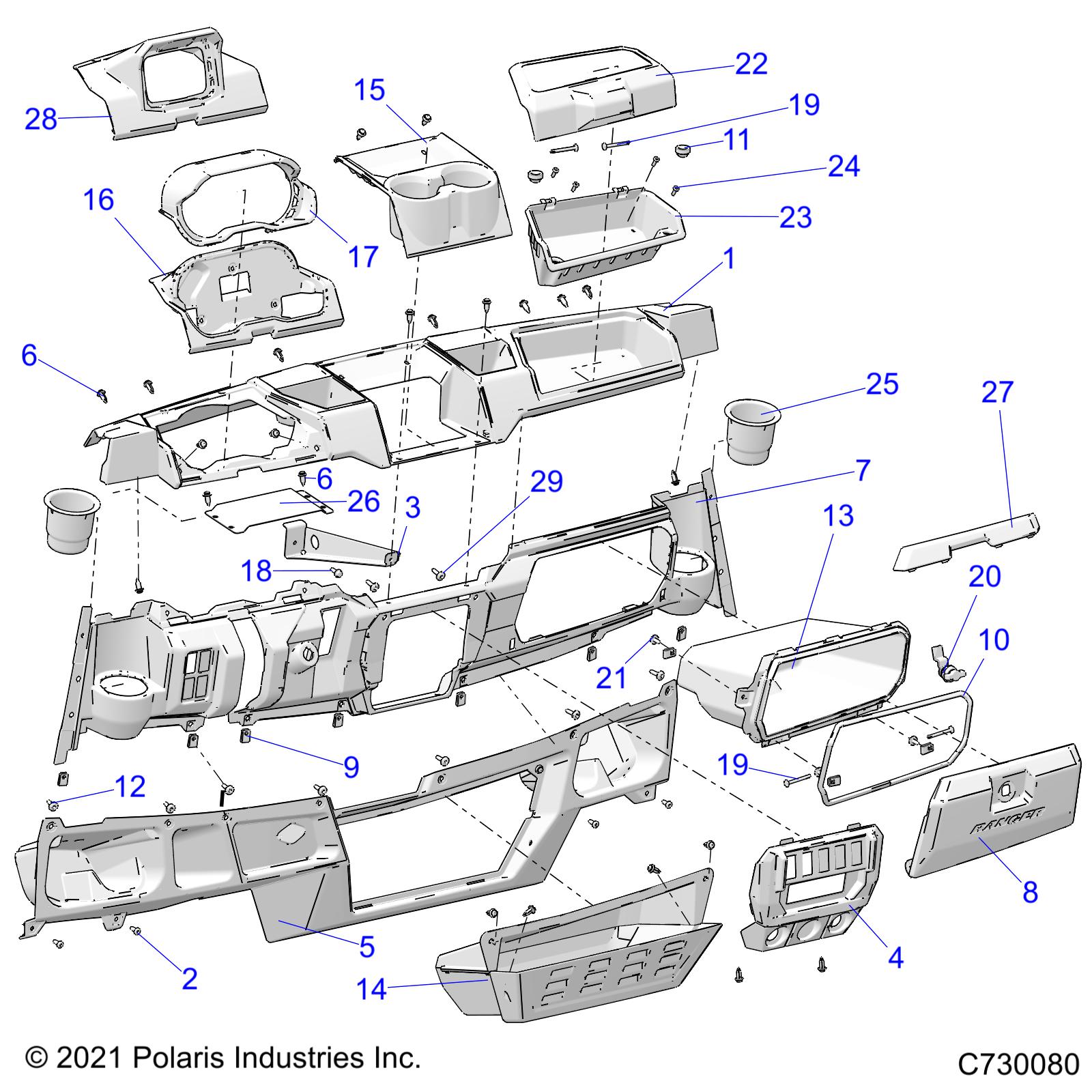 Part Number : 5457827-070 DASH-CONTROLS HD BLK