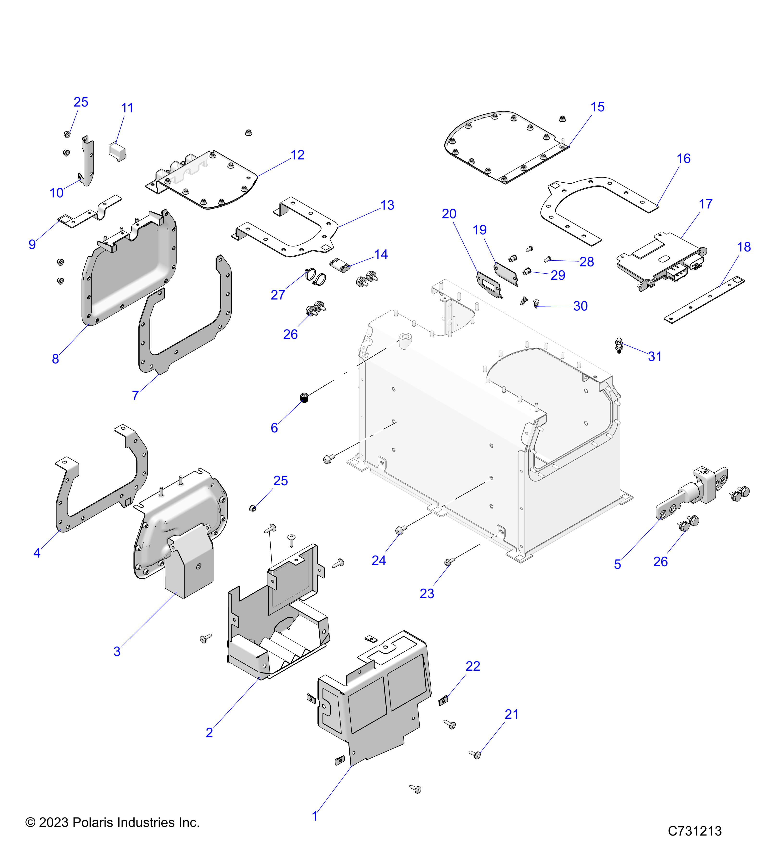 Foto diagrama Polaris que contem a peça 7521331-16