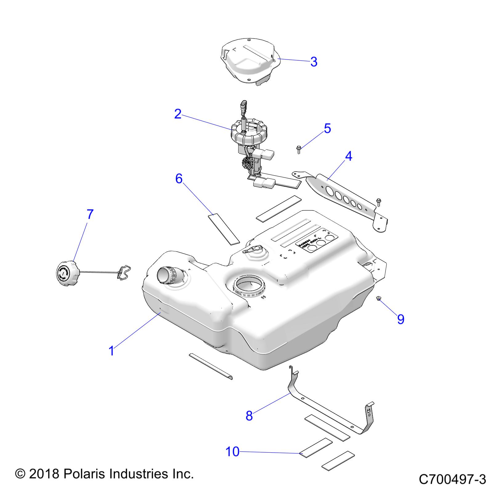 Foto diagrama Polaris que contem a peça 5267307-329