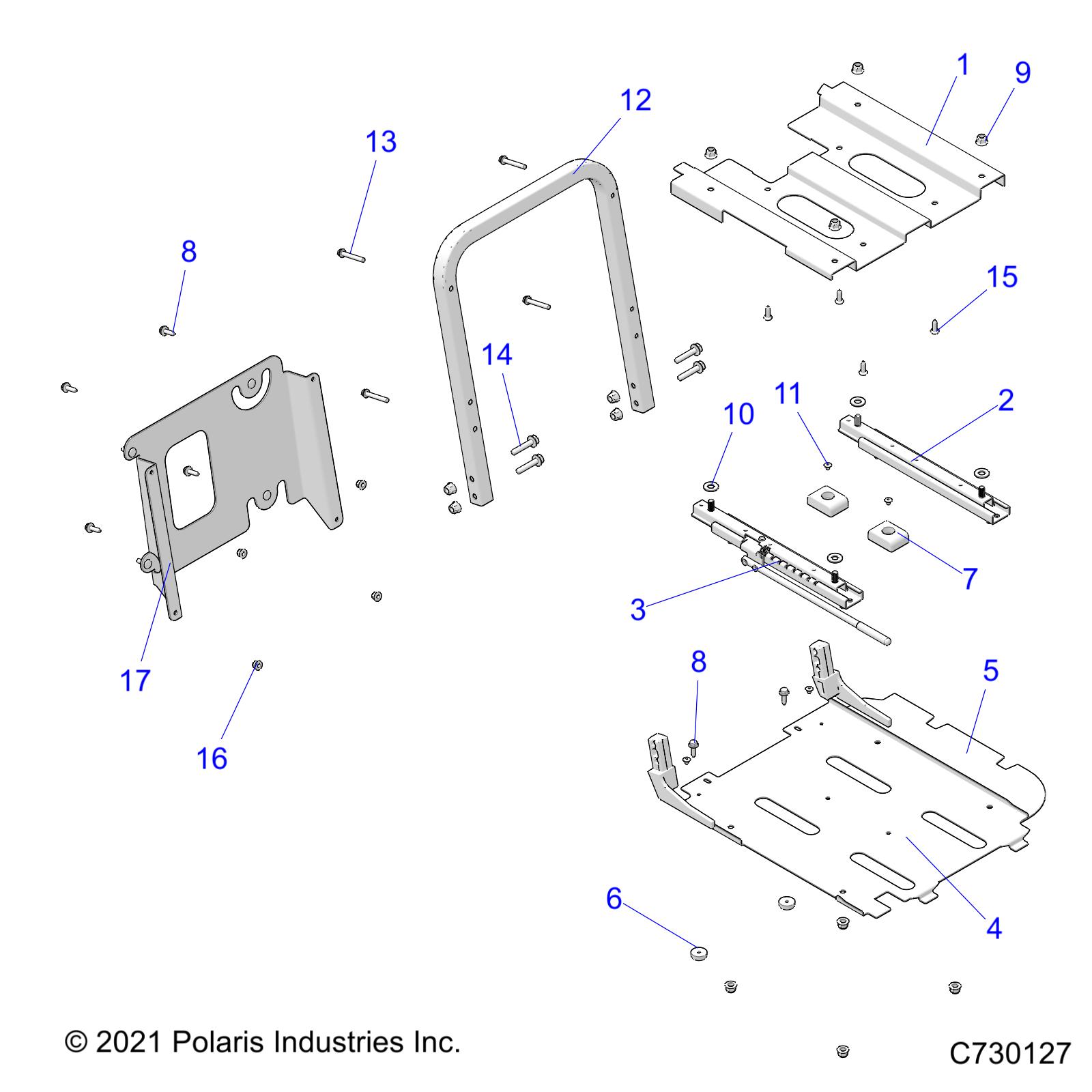Foto diagrama Polaris que contem a peça 1022741-329