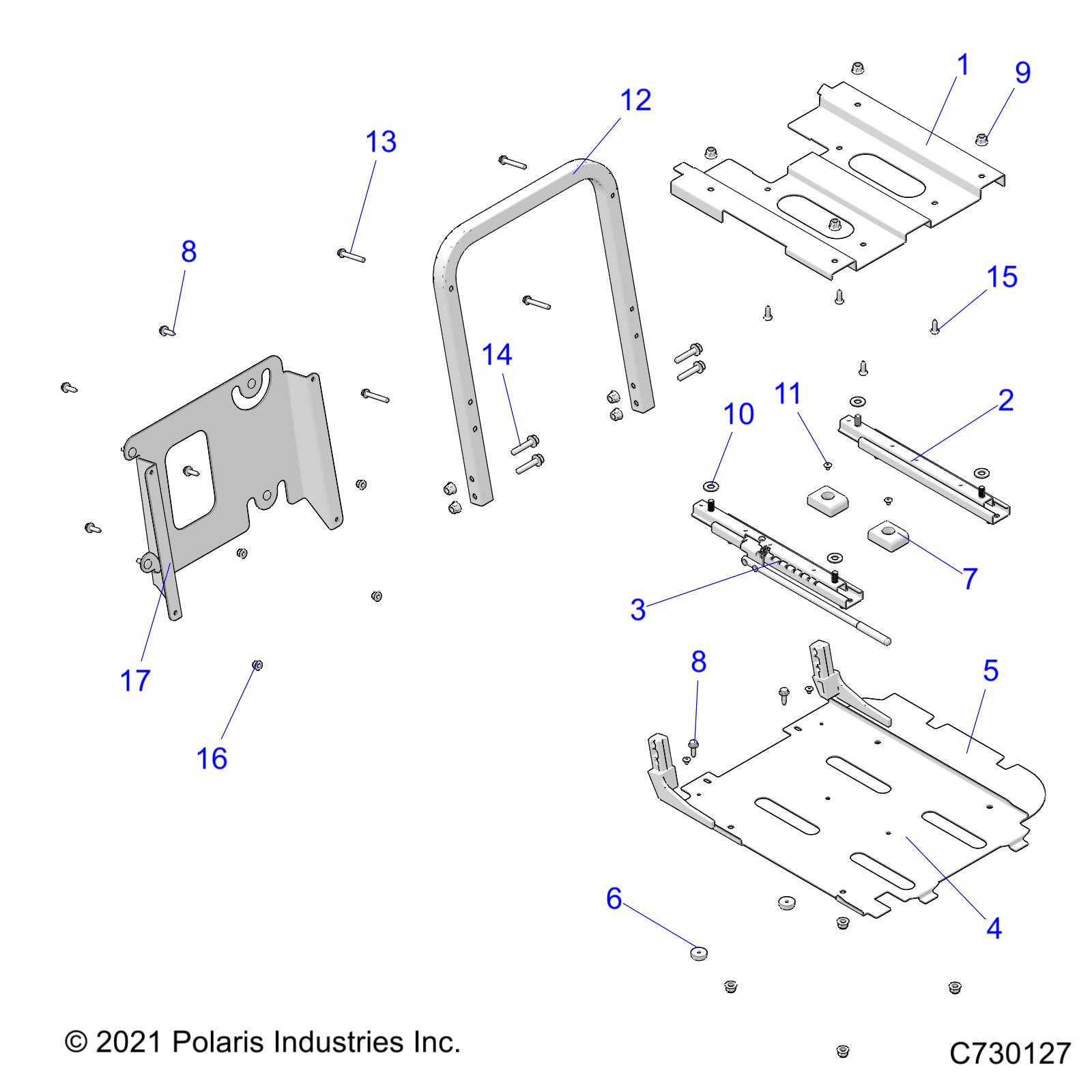 Foto diagrama Polaris que contem a peça 7621485