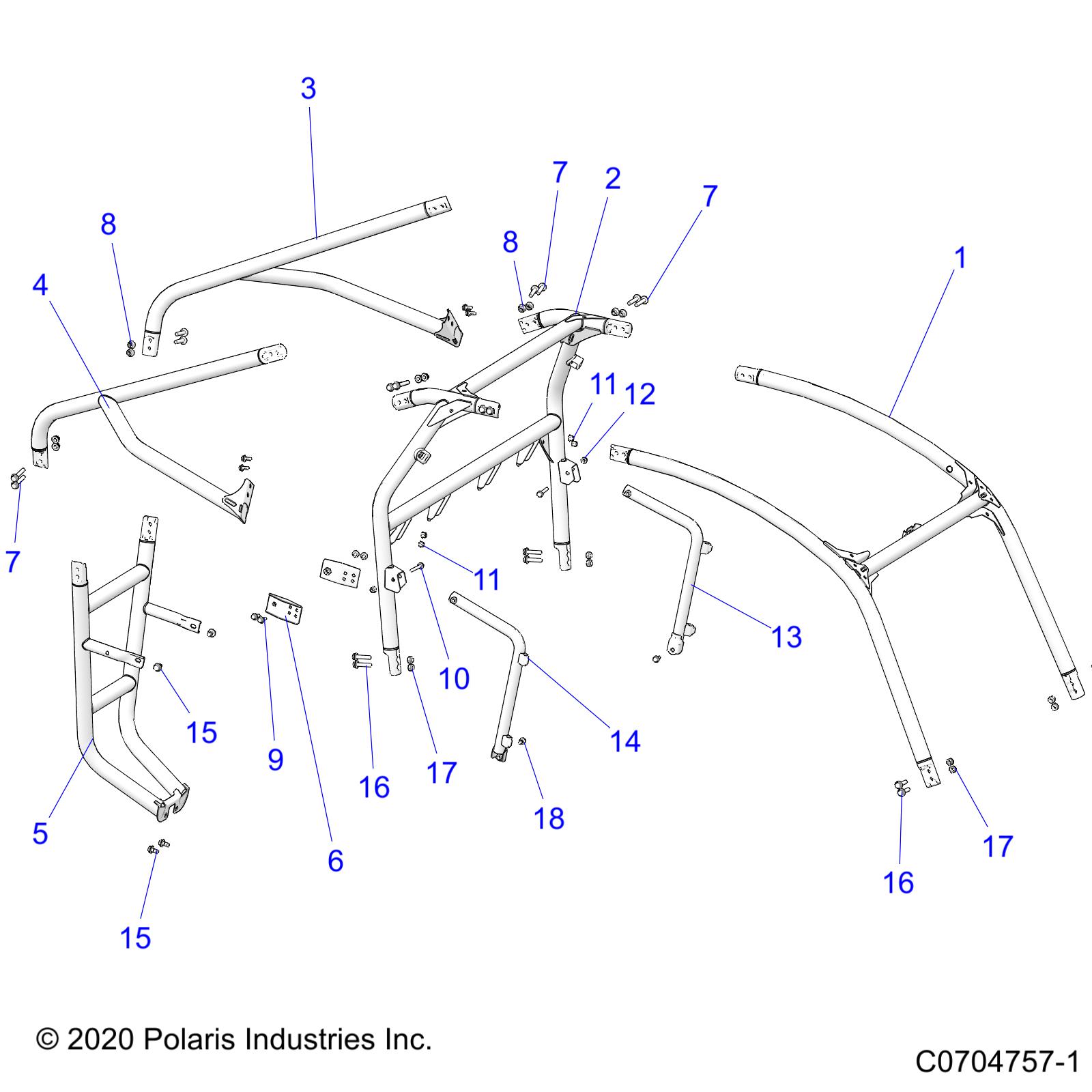 Foto diagrama Polaris que contem a peça 7519956