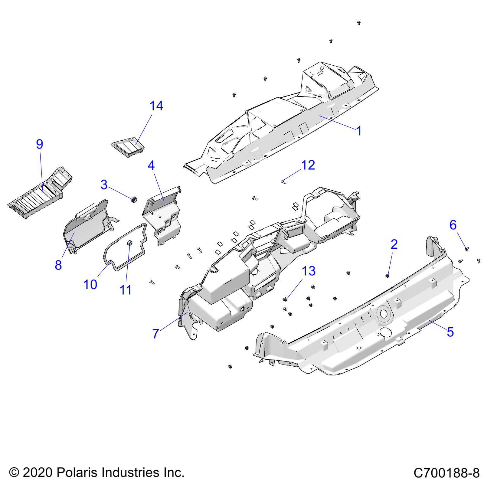 Foto diagrama Polaris que contem a peça 2636179-070