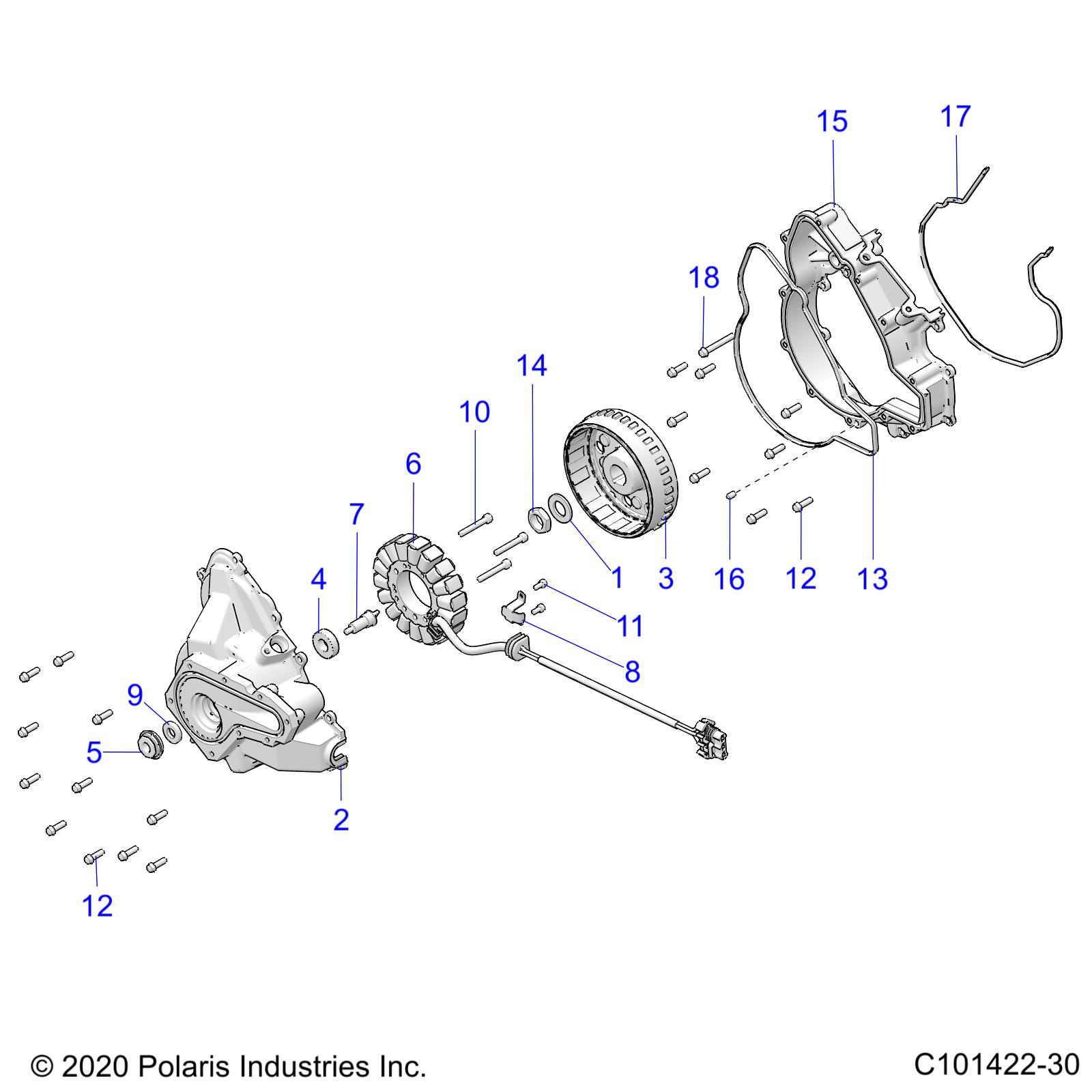 Foto diagrama Polaris que contem a peça 4016074