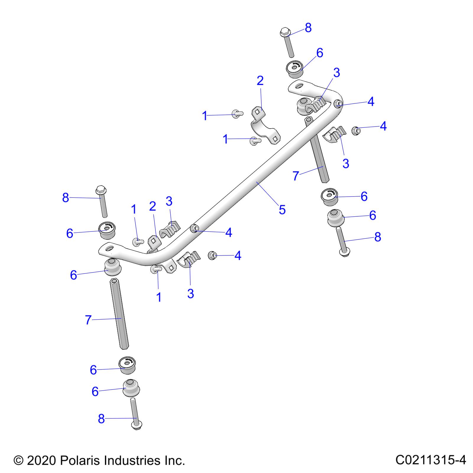 Foto diagrama Polaris que contem a peça 5341219