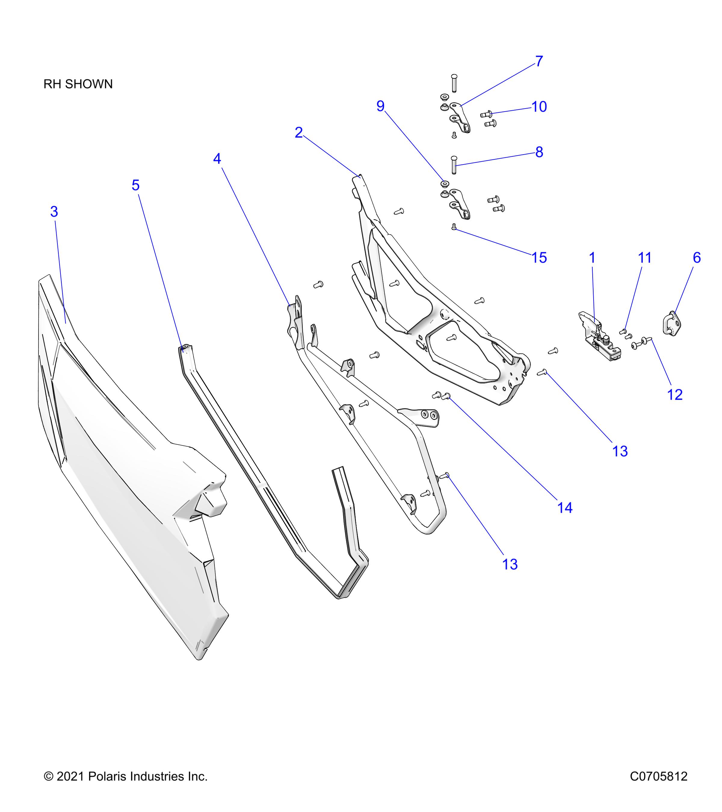 Part Number : 1026070-458 WELD-MNT DOOR LWR LH 60 BLK