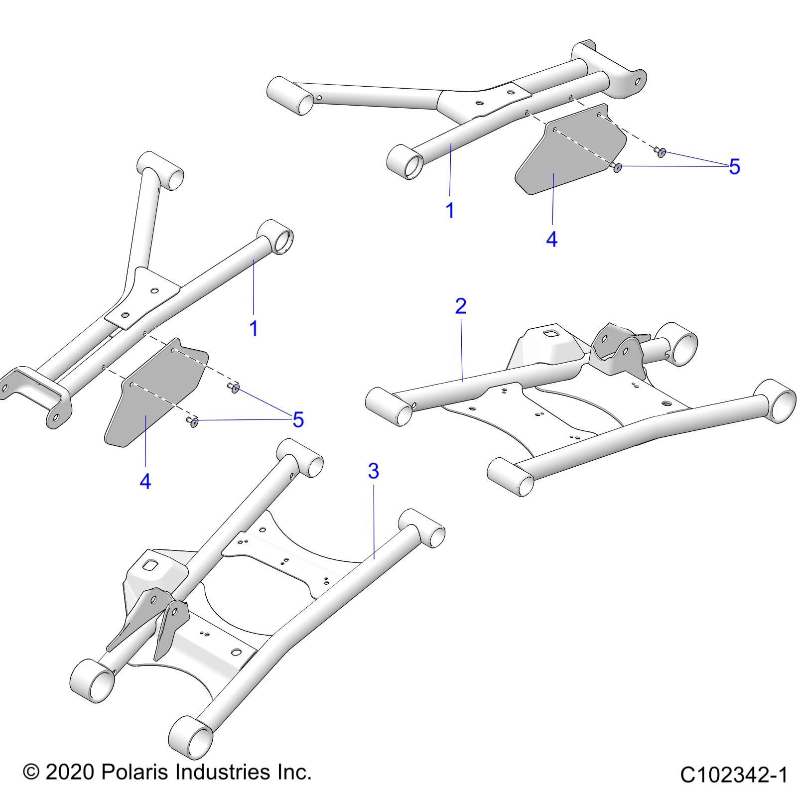 Part Number : 1023393-293 WELD-UCA REAR 55  RED