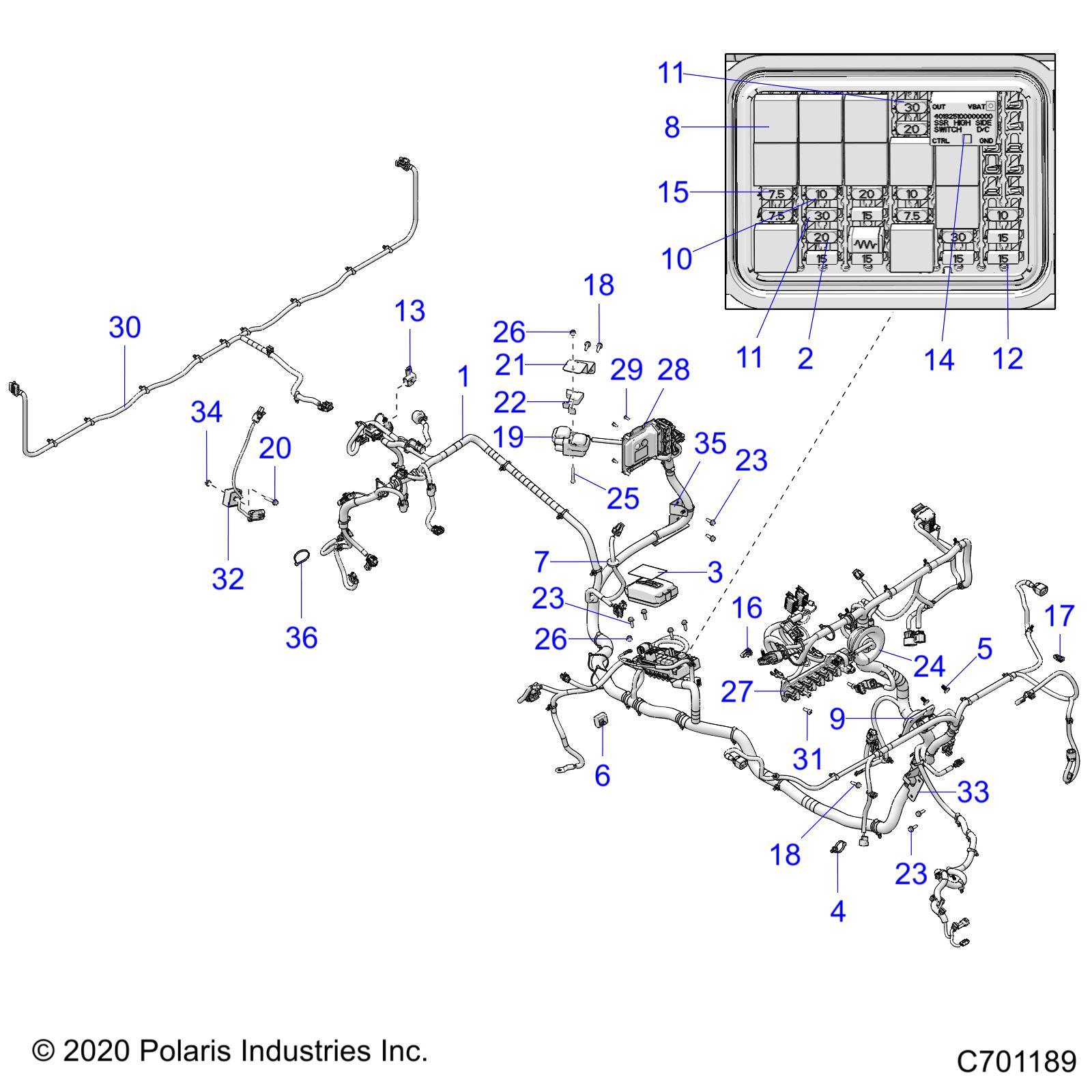 Part Number : 2415392 HARN-CHASSIS FO HVAC