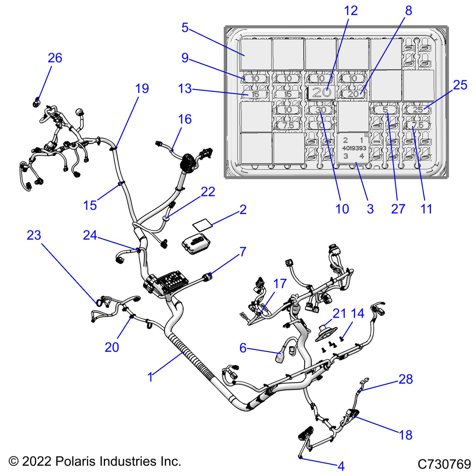 Part Number : 2416882 HARNESS-CHASSIS FS TR NORDIC