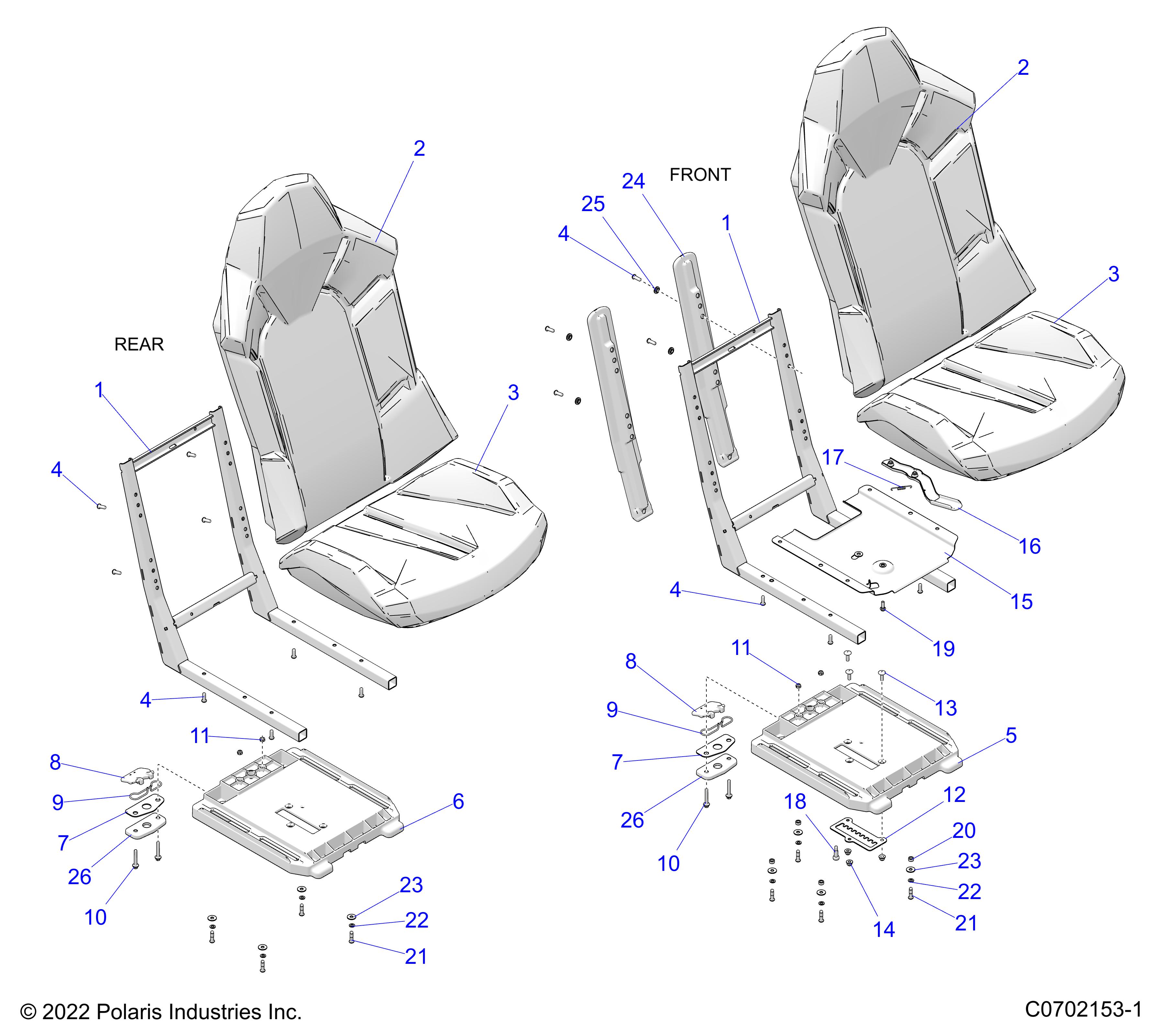 Part Number : 5257974 SEAT SLIDER MOUNTING PLATE BRA