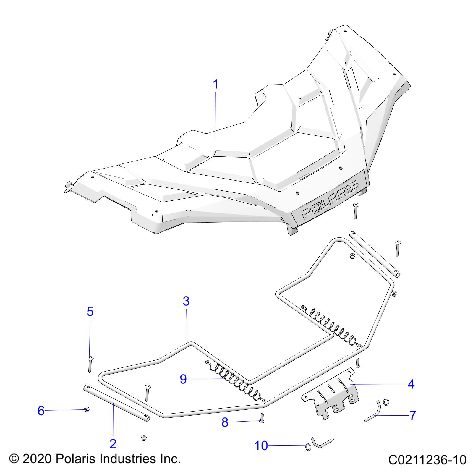 Foto diagrama Polaris que contem a peça 5271750-329