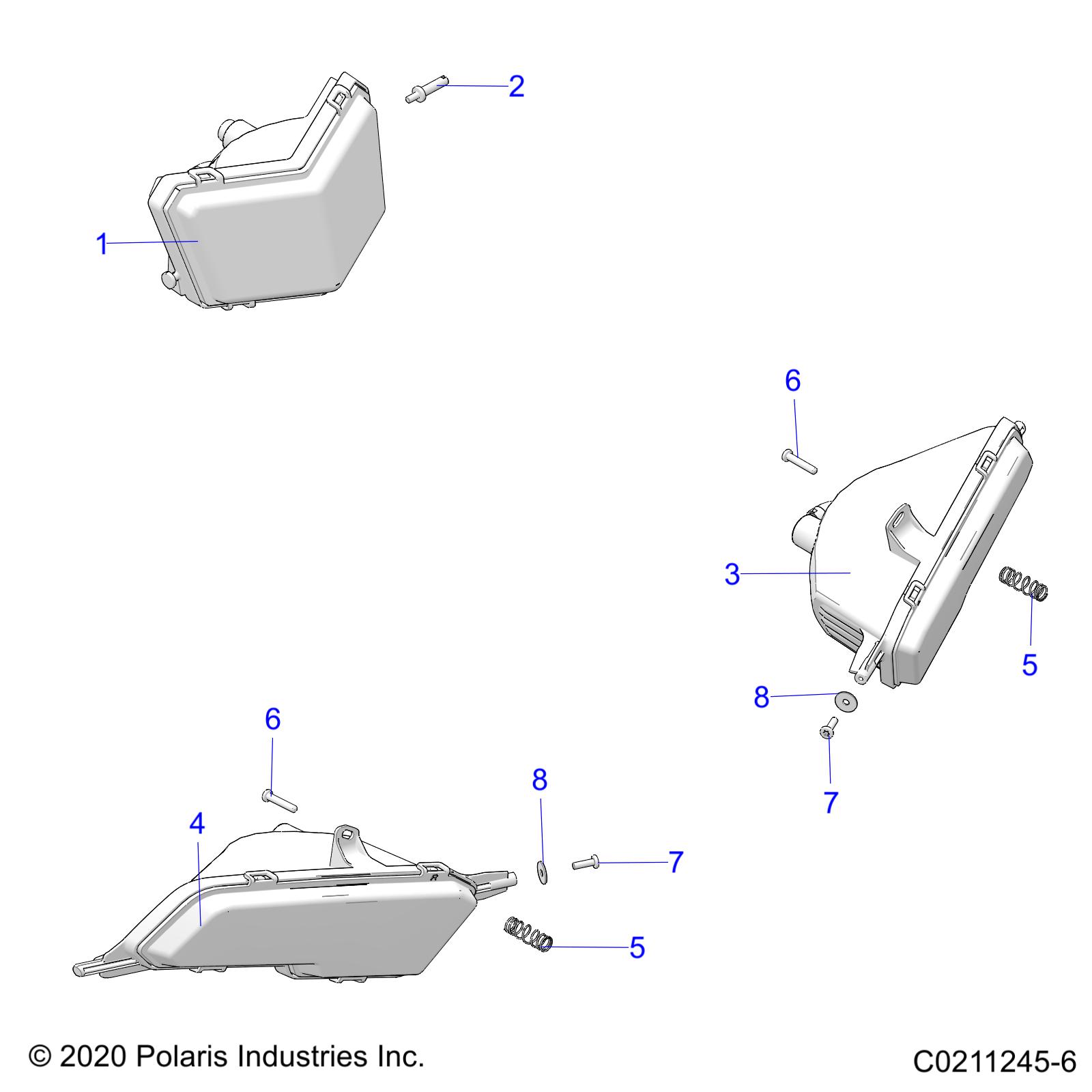 Foto diagrama Polaris que contem a peça 4010253