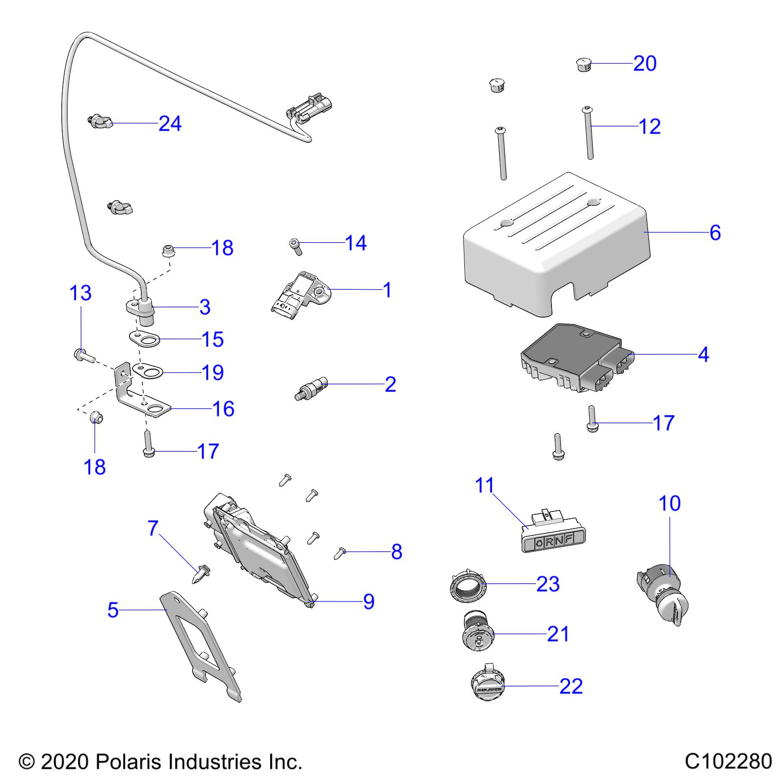 Foto diagrama Polaris que contem a peça 4010416