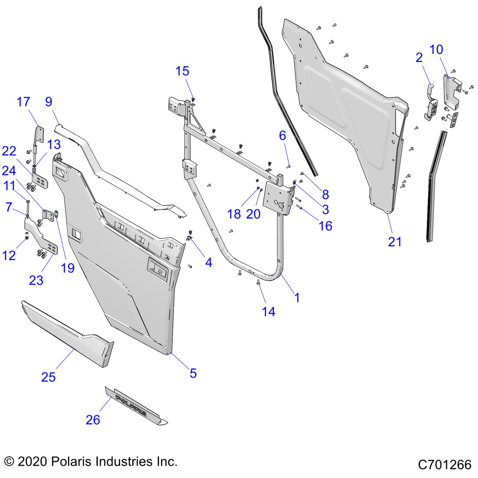 Part Number : 2207759 HALF DOOR HINGE HARDWARE KIT