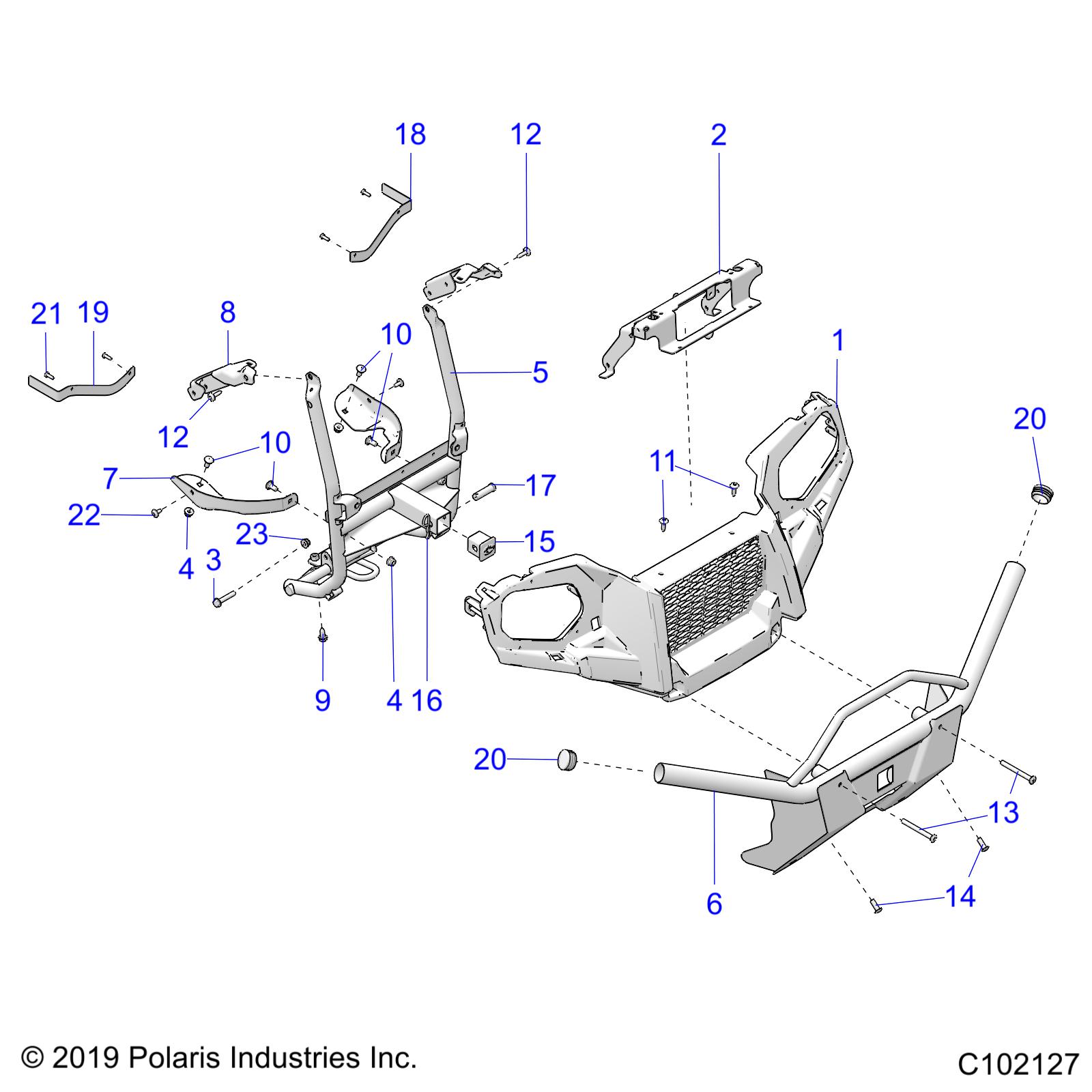 Foto diagrama Polaris que contem a peça 7512377