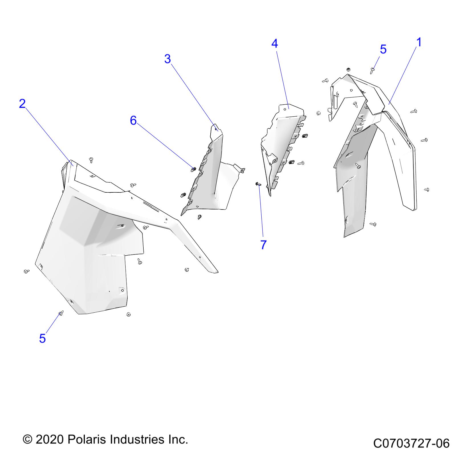 Foto diagrama Polaris que contem a peça 5456324-070