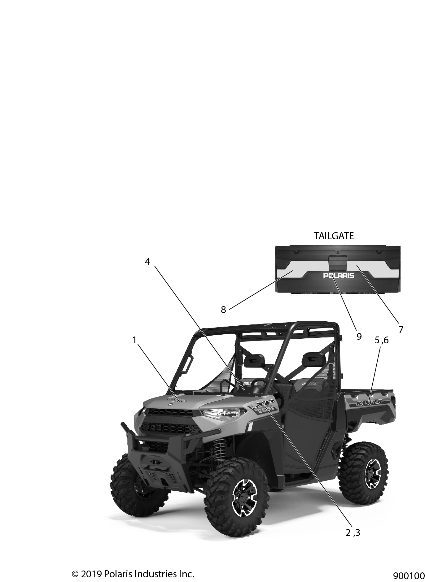 Foto diagrama Polaris que contem a peça 7187115