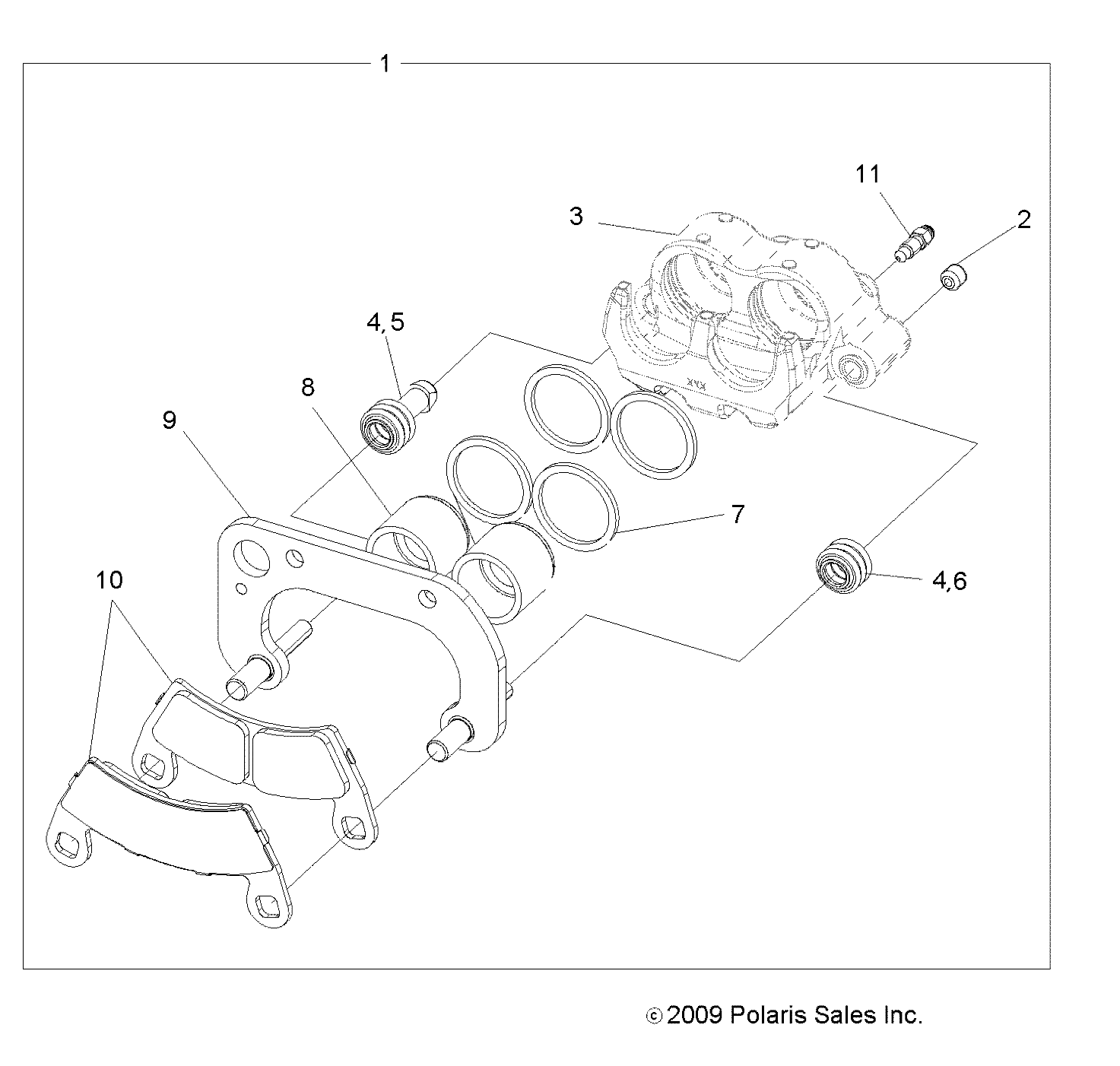 Part Number : 1912485 BRAKE CALIPER ASSEMBLY  RIGHT