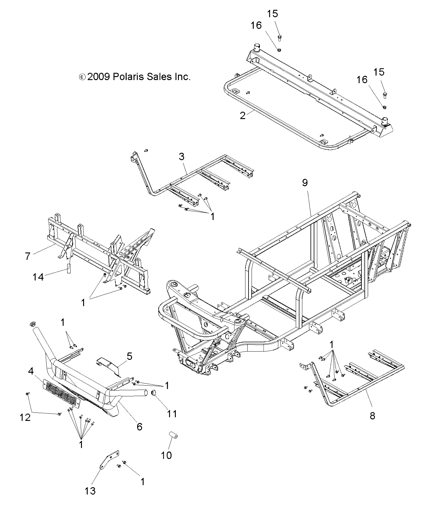 Part Number : 1016544-458 WELD-CAB/SEAT BASE MATTE BLK