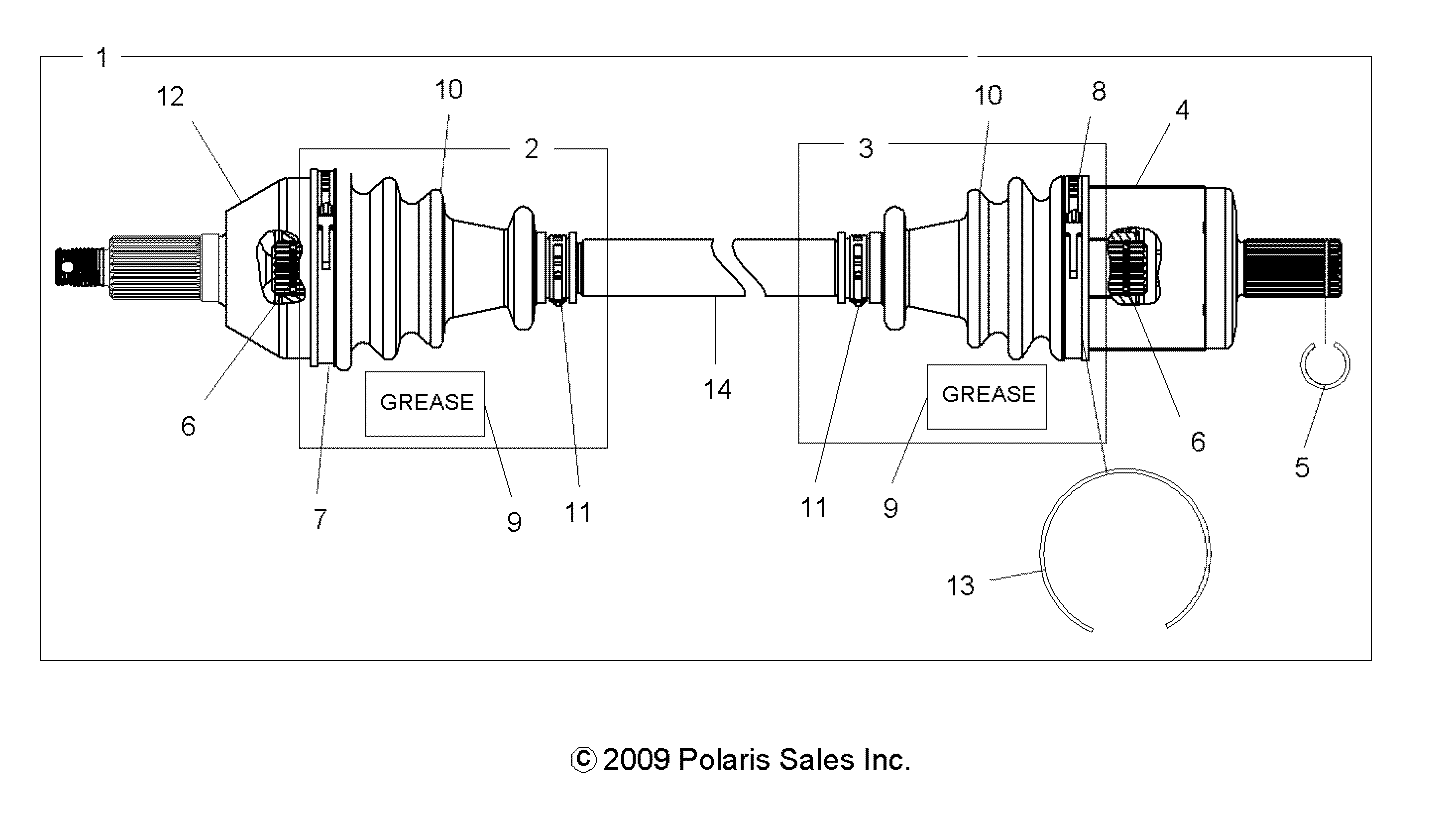 Part Number : 1333238 FRONT DRIVE SHAFT ASSEMBLY