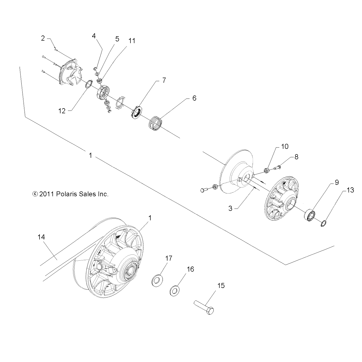 Foto diagrama Polaris que contem a peça 7518935