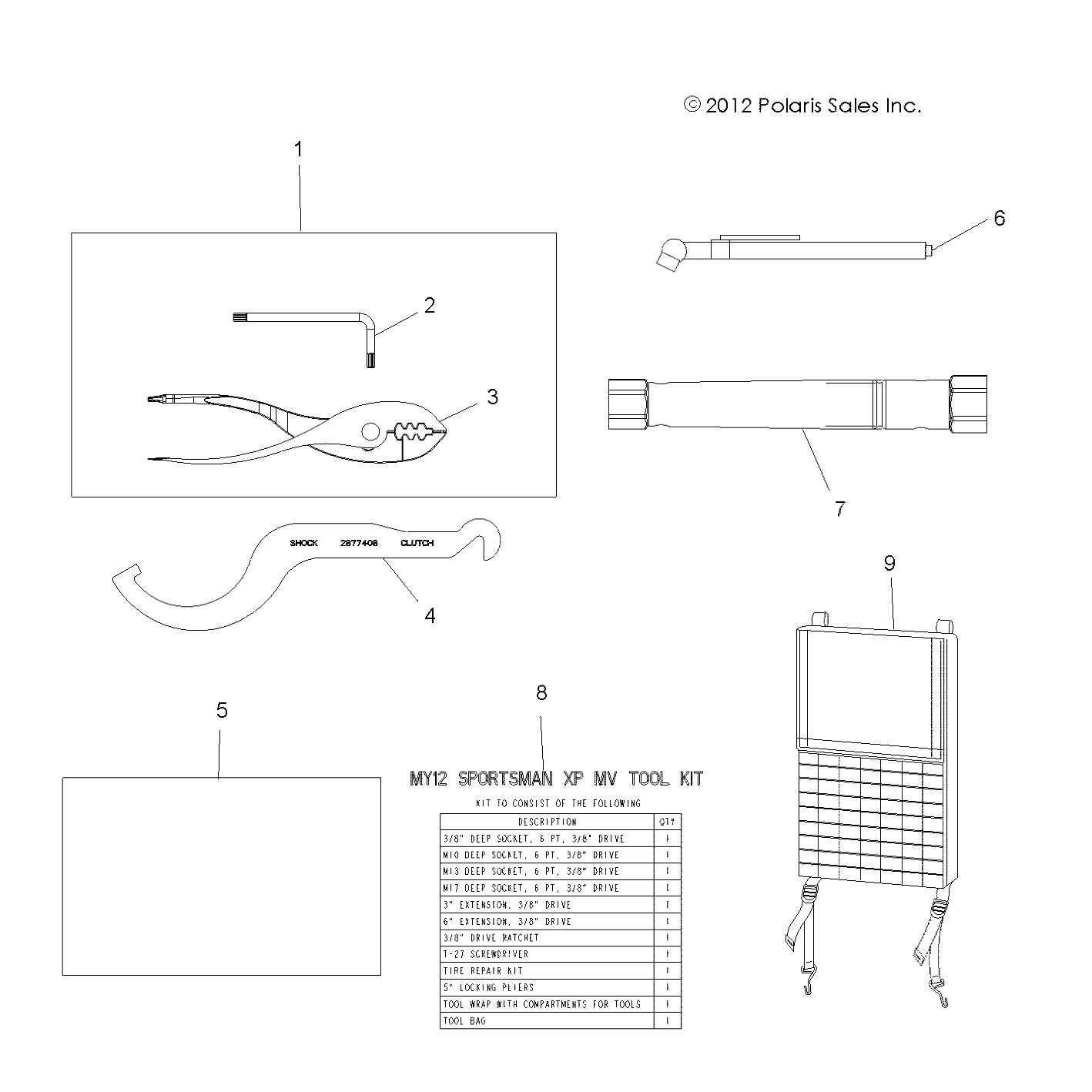 Foto diagrama Polaris que contem a peça 2878518