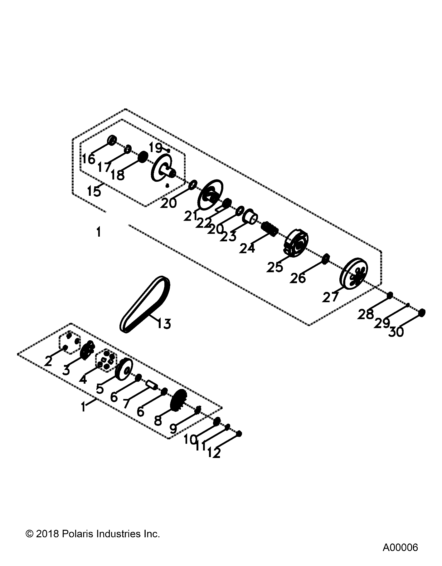 Foto diagrama Polaris que contem a peça 0450224