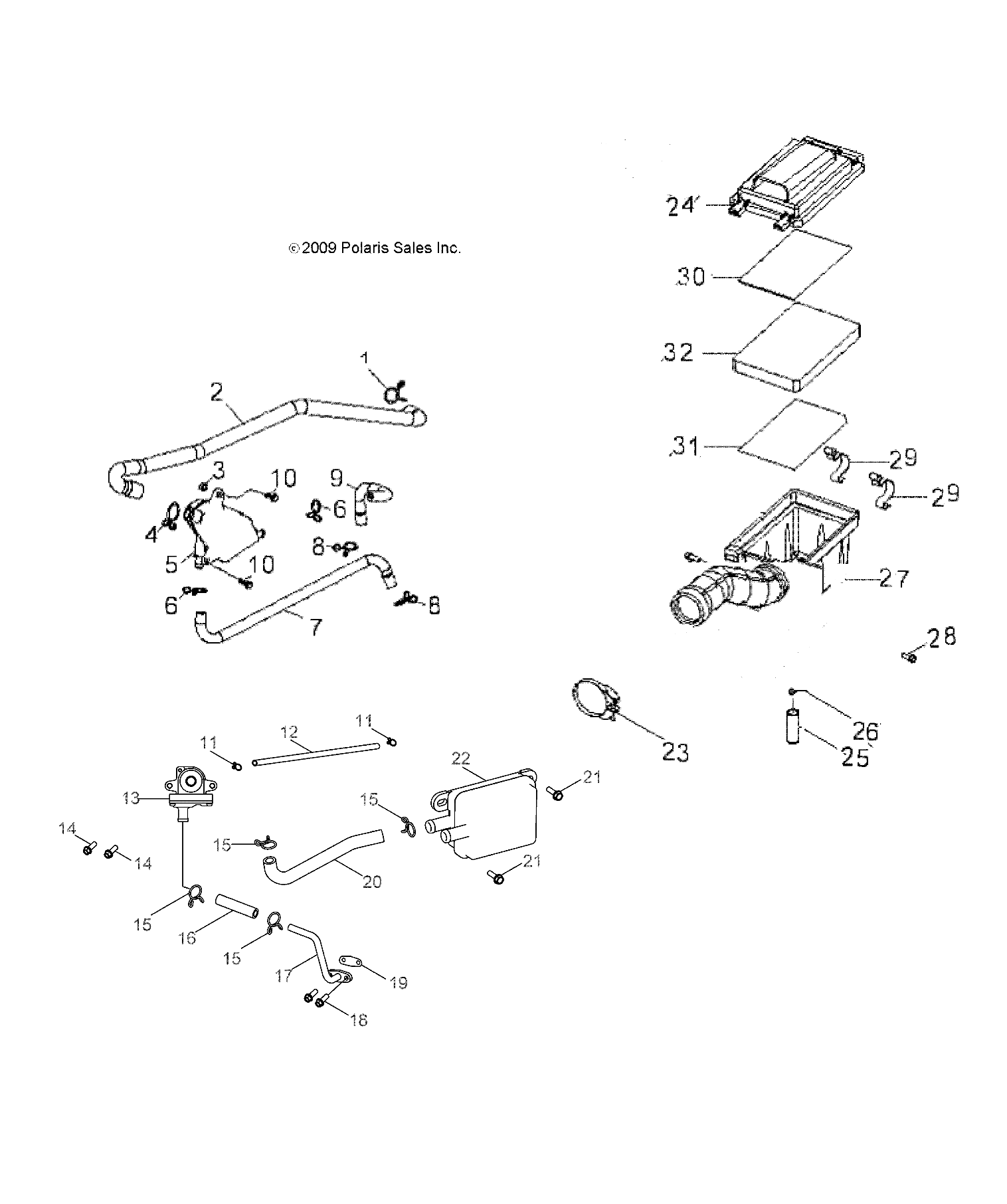 Foto diagrama Polaris que contem a peça 0452808