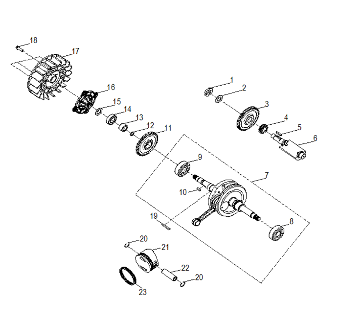 Foto diagrama Polaris que contem a peça 0454622