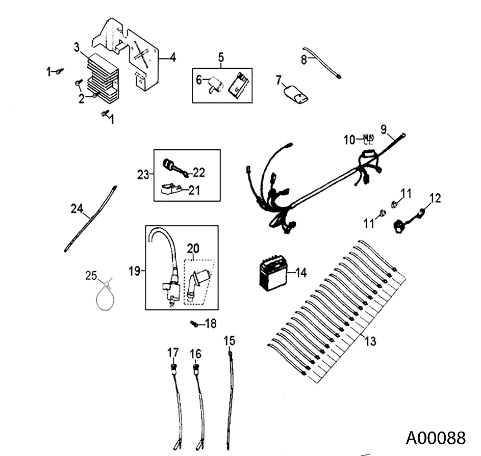 Foto diagrama Polaris que contem a peça 7082003