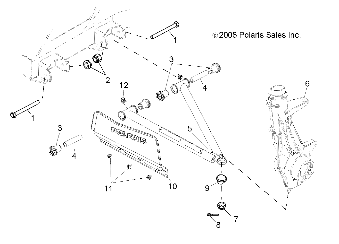 Part Number : 1542944-458 LEFT HAND A FRAME WELD  MATTE