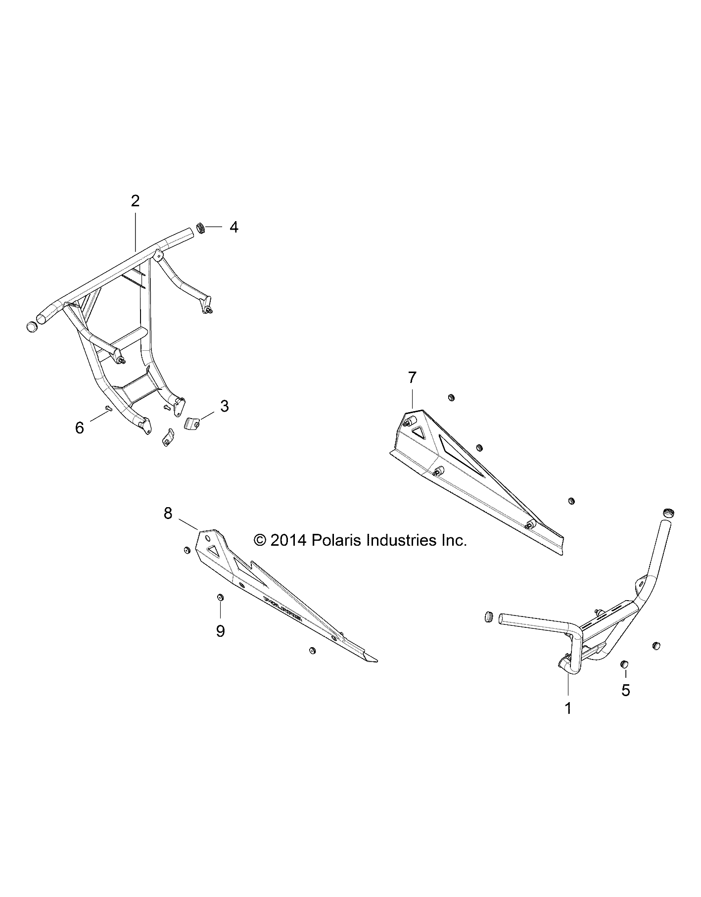 Foto diagrama Polaris que contem a peça 2635549-619